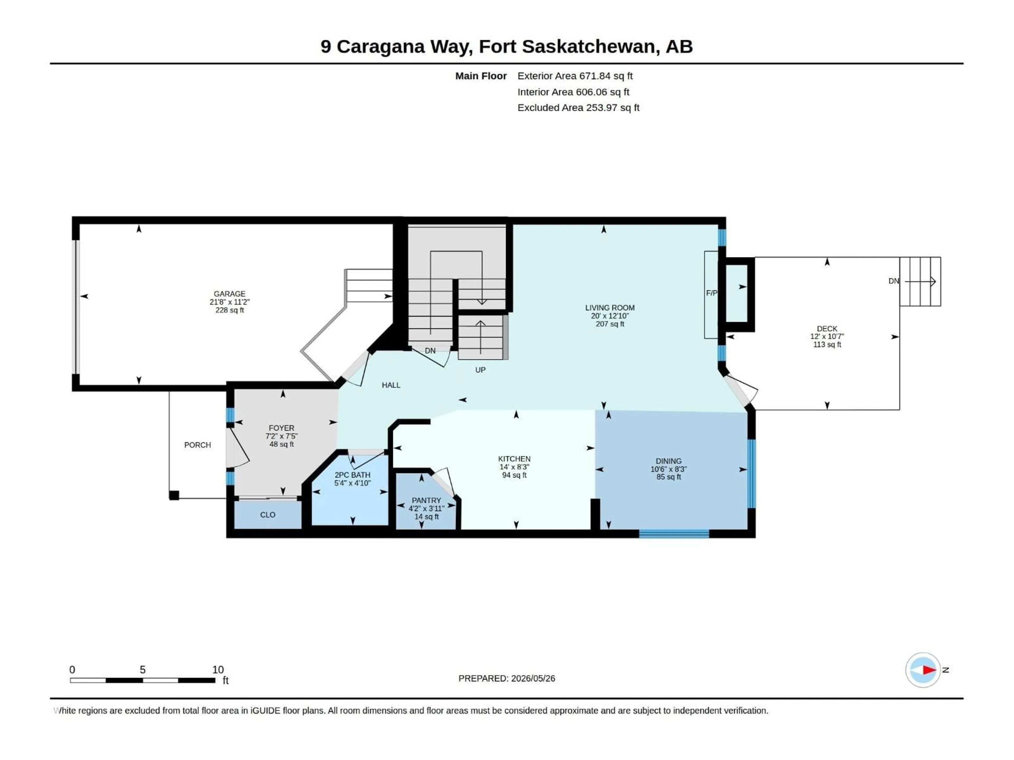 Floor plan for 9 CARAGANA WY, Fort Saskatchewan Alberta T8L0H8