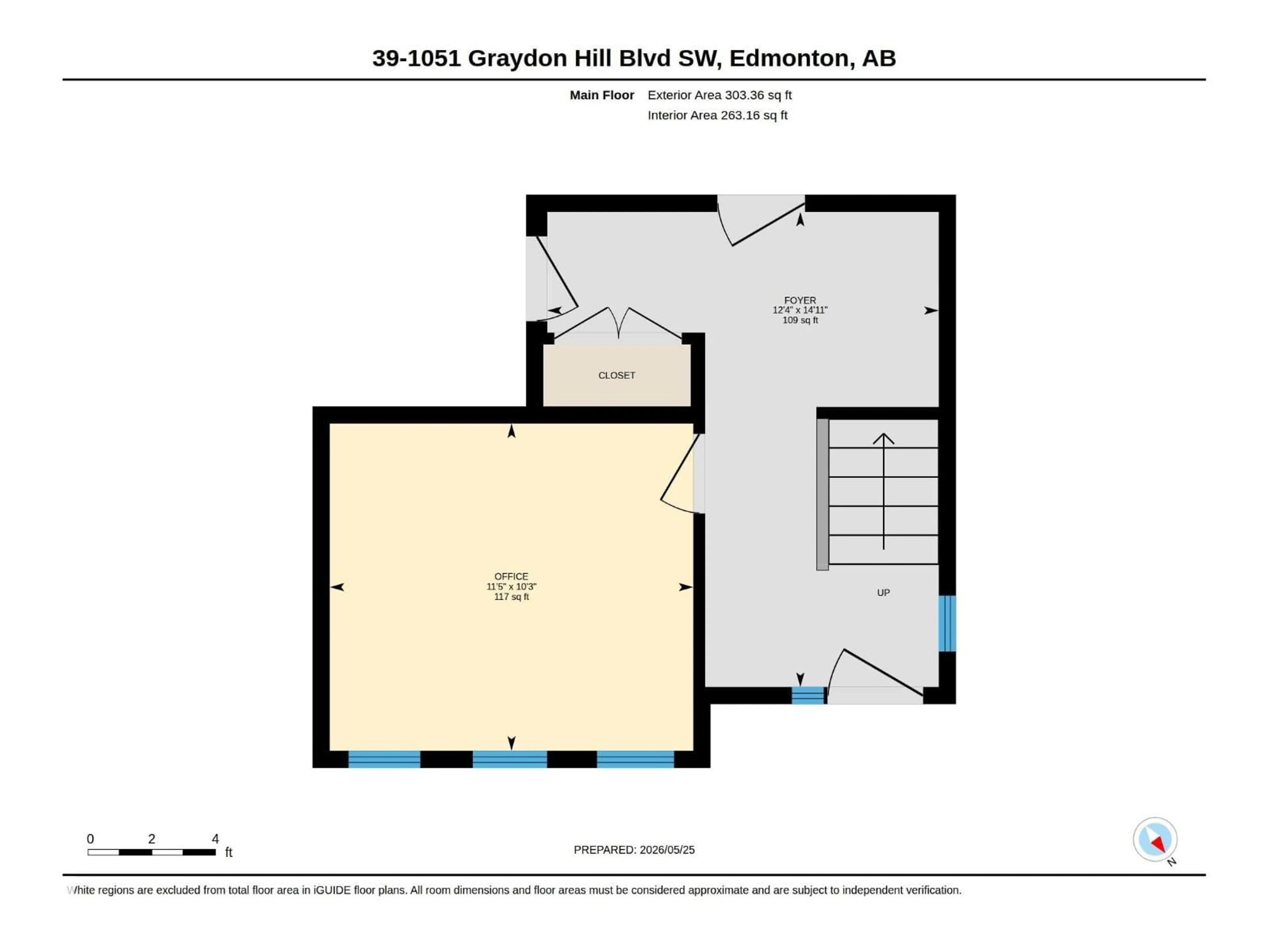 Floor plan for 39 - 1051 GRAYDON HILL BV, Edmonton Alberta T6W3C8