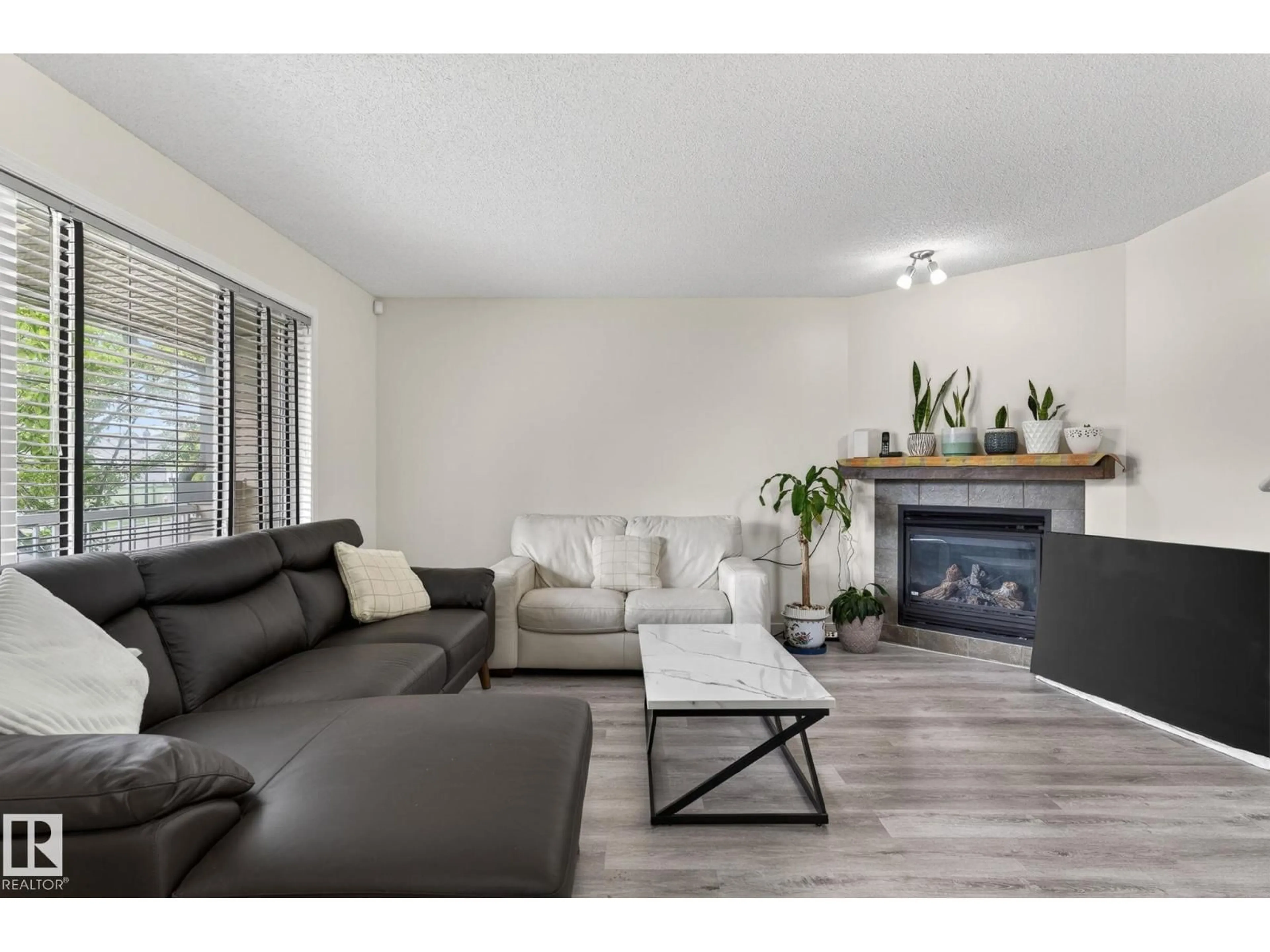 Living room with furniture, wood/laminate floor for 21244 90 AV, Edmonton Alberta T5T6Z1