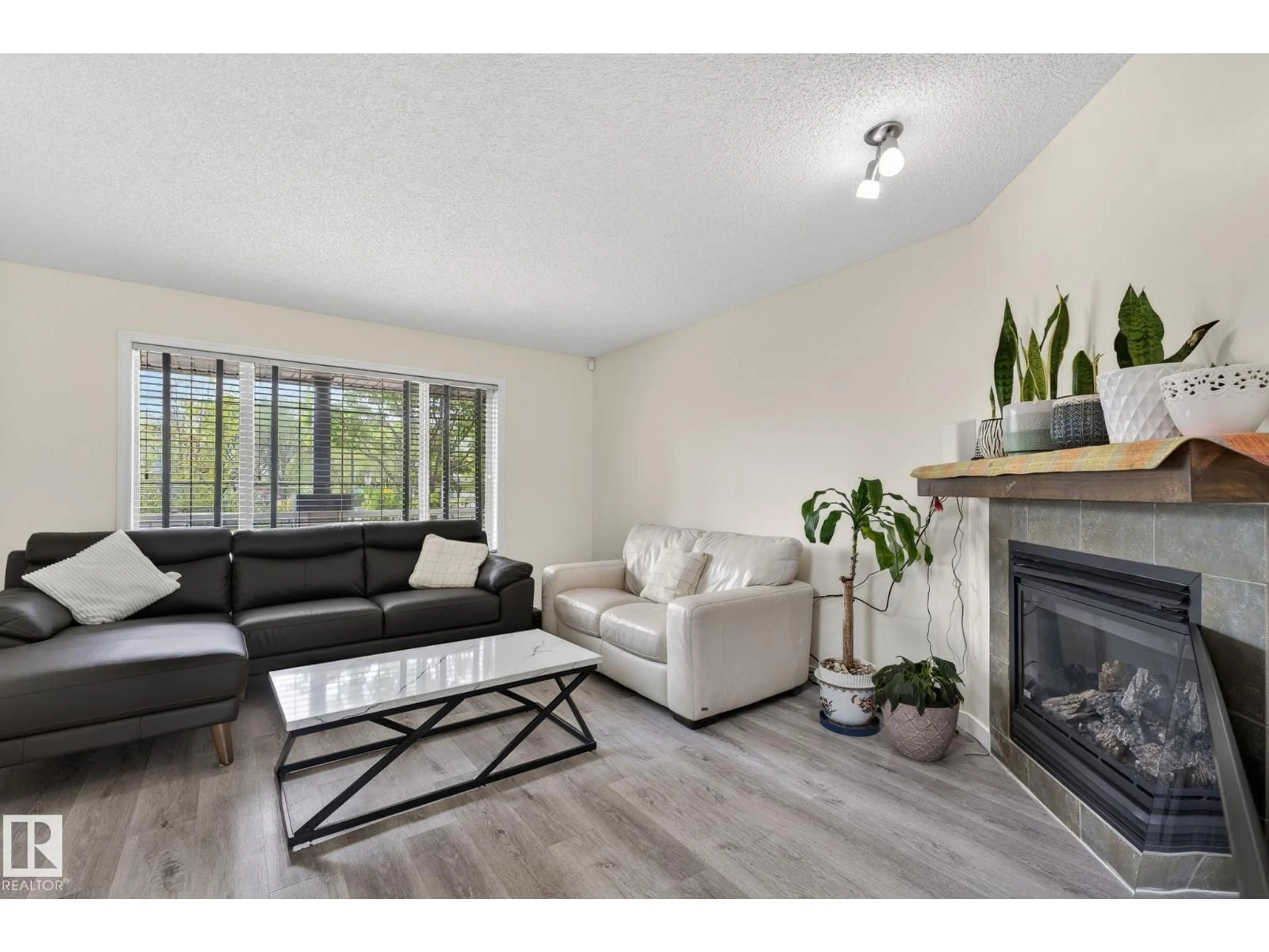 Living room with furniture, wood/laminate floor for 21244 90 AV, Edmonton Alberta T5T6Z1