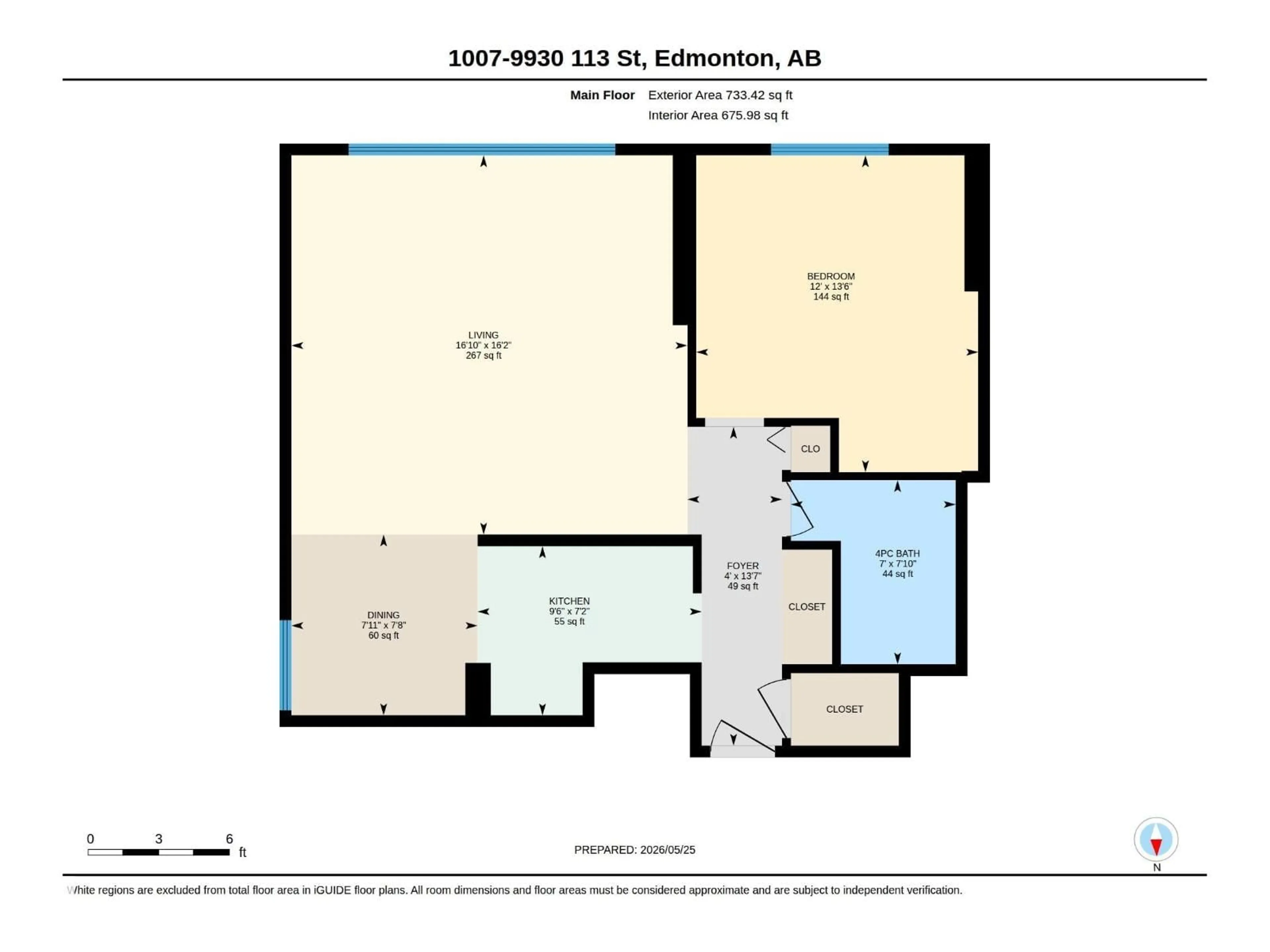 Floor plan for #1007 - 9930 113 ST, Edmonton Alberta T5K1N6