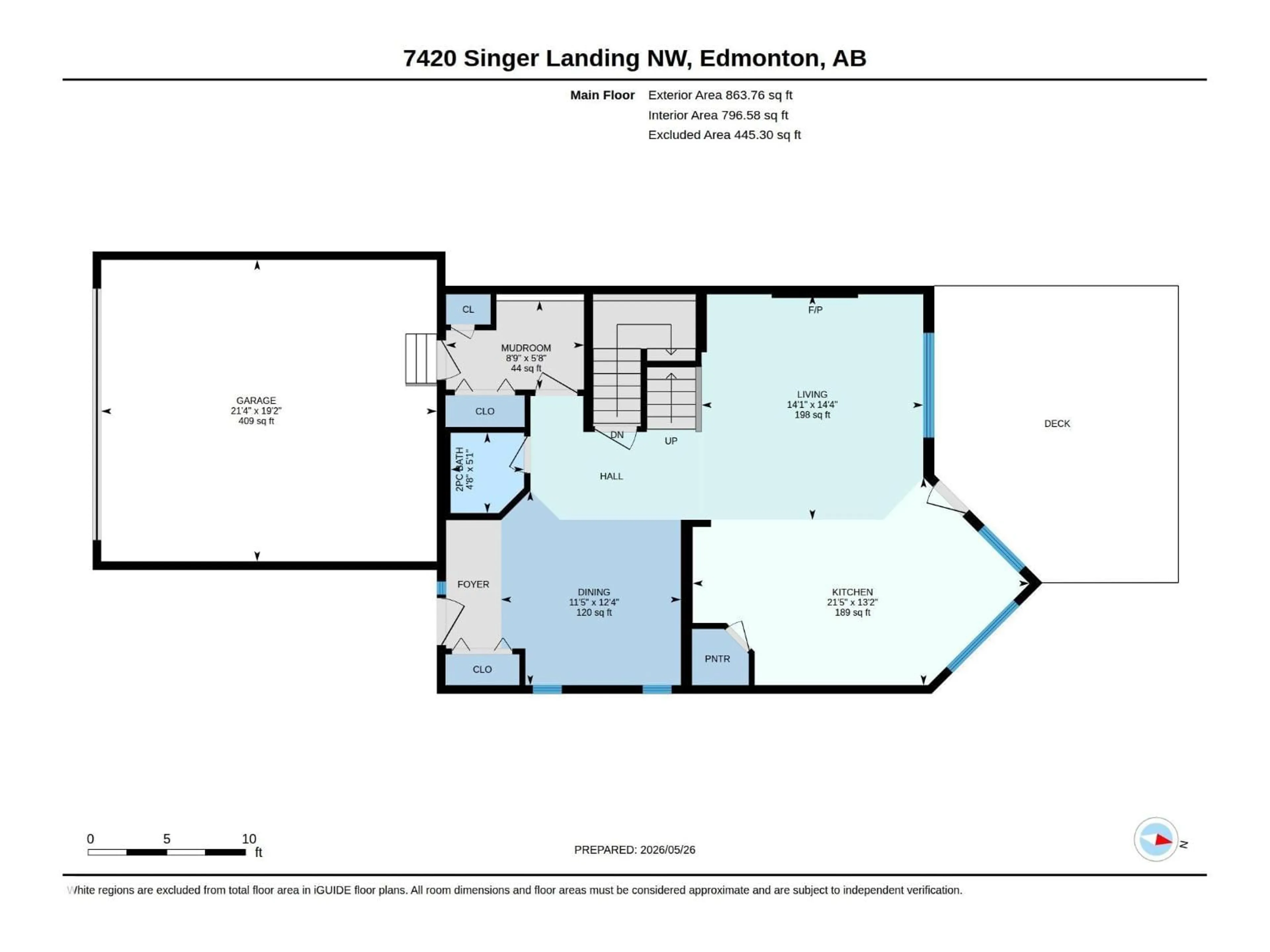 Floor plan for 7420 SINGER LANDING LD, Edmonton Alberta T6R3S2