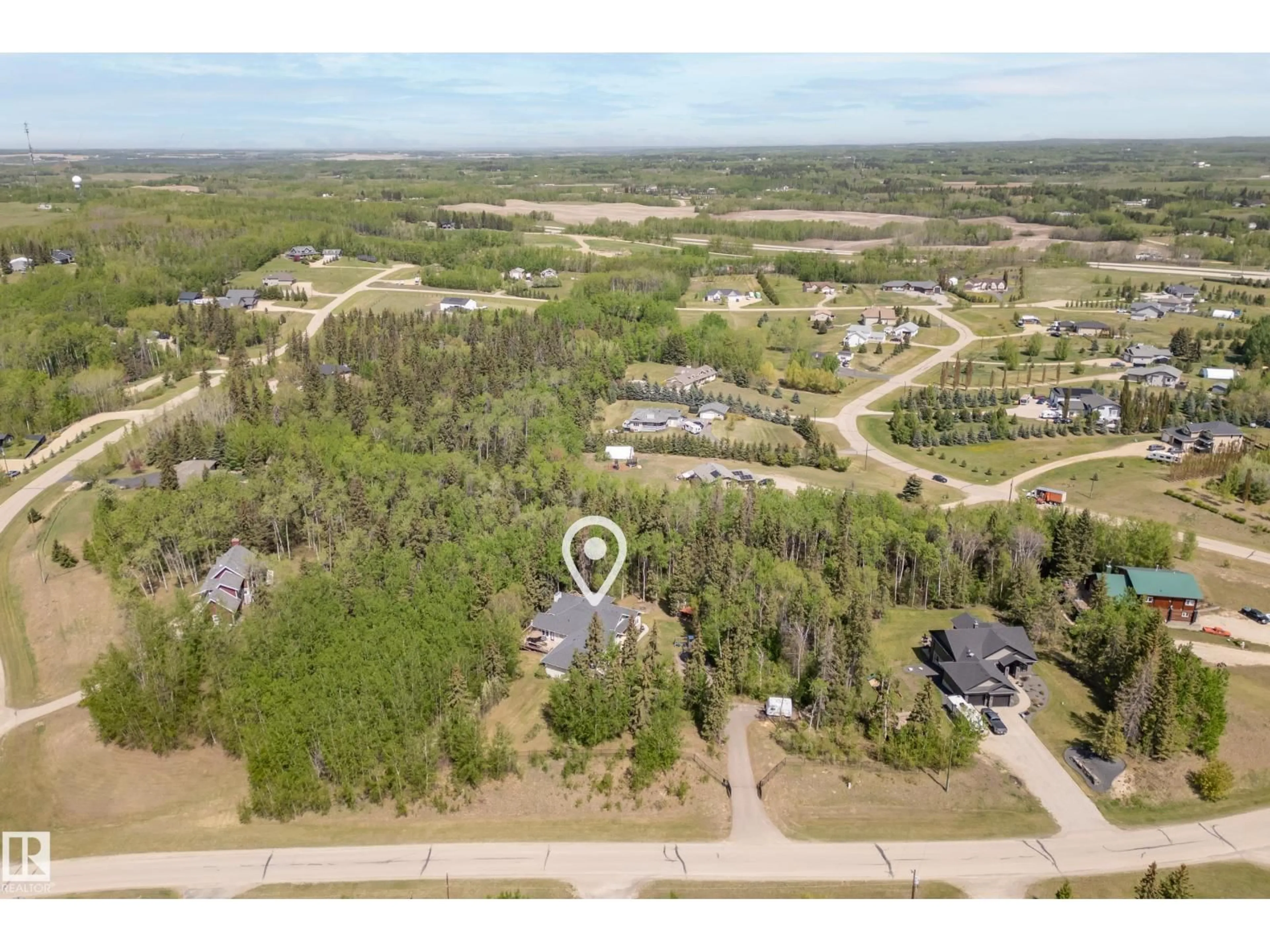 A pic from outside/outdoor area/front of a property/back of a property/a pic from drone, unknown for 25 53024 RGE ROAD 15, Rural Parkland County Alberta T7Y2T4