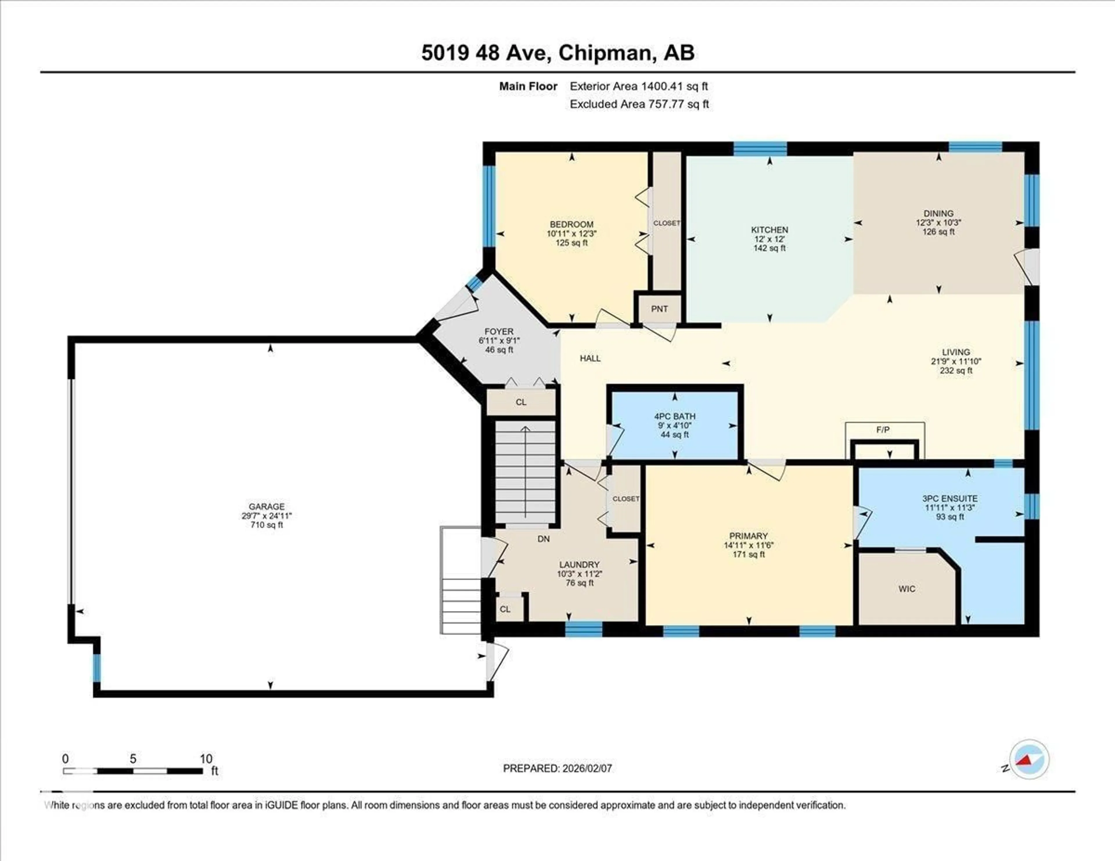 Floor plan for 5019 48 AV, Chipman Alberta T0B0W0