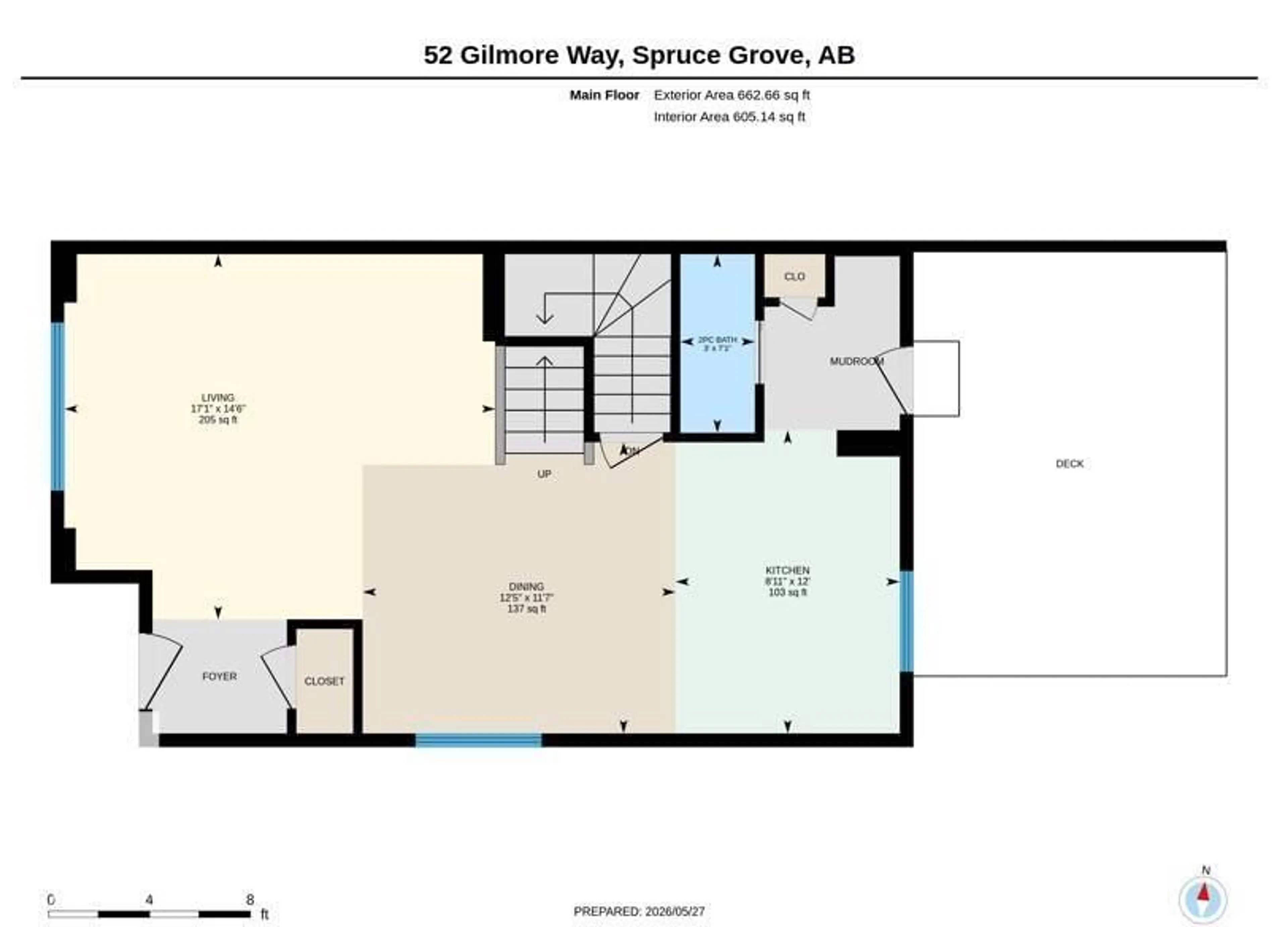 Floor plan for 52 GILMORE WY, Spruce Grove Alberta T7X0M5