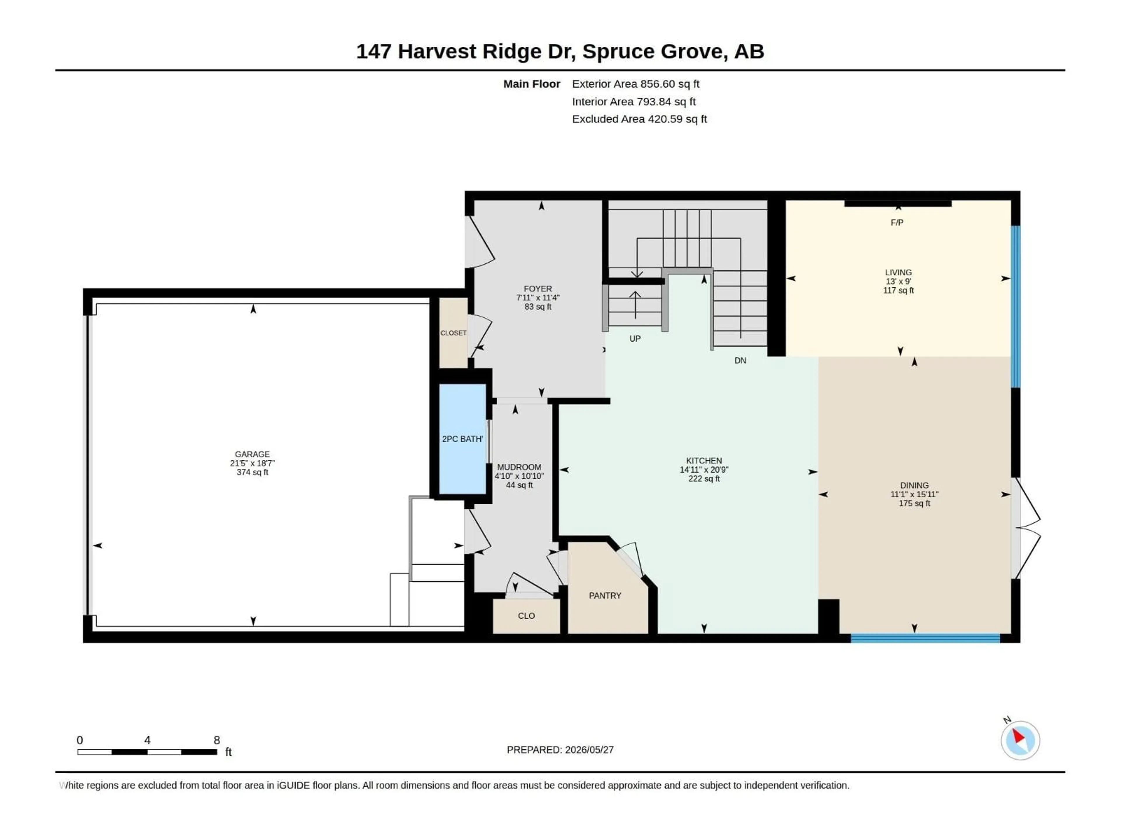 Floor plan for 147 HARVEST RIDGE DR, Spruce Grove Alberta T7X0P4