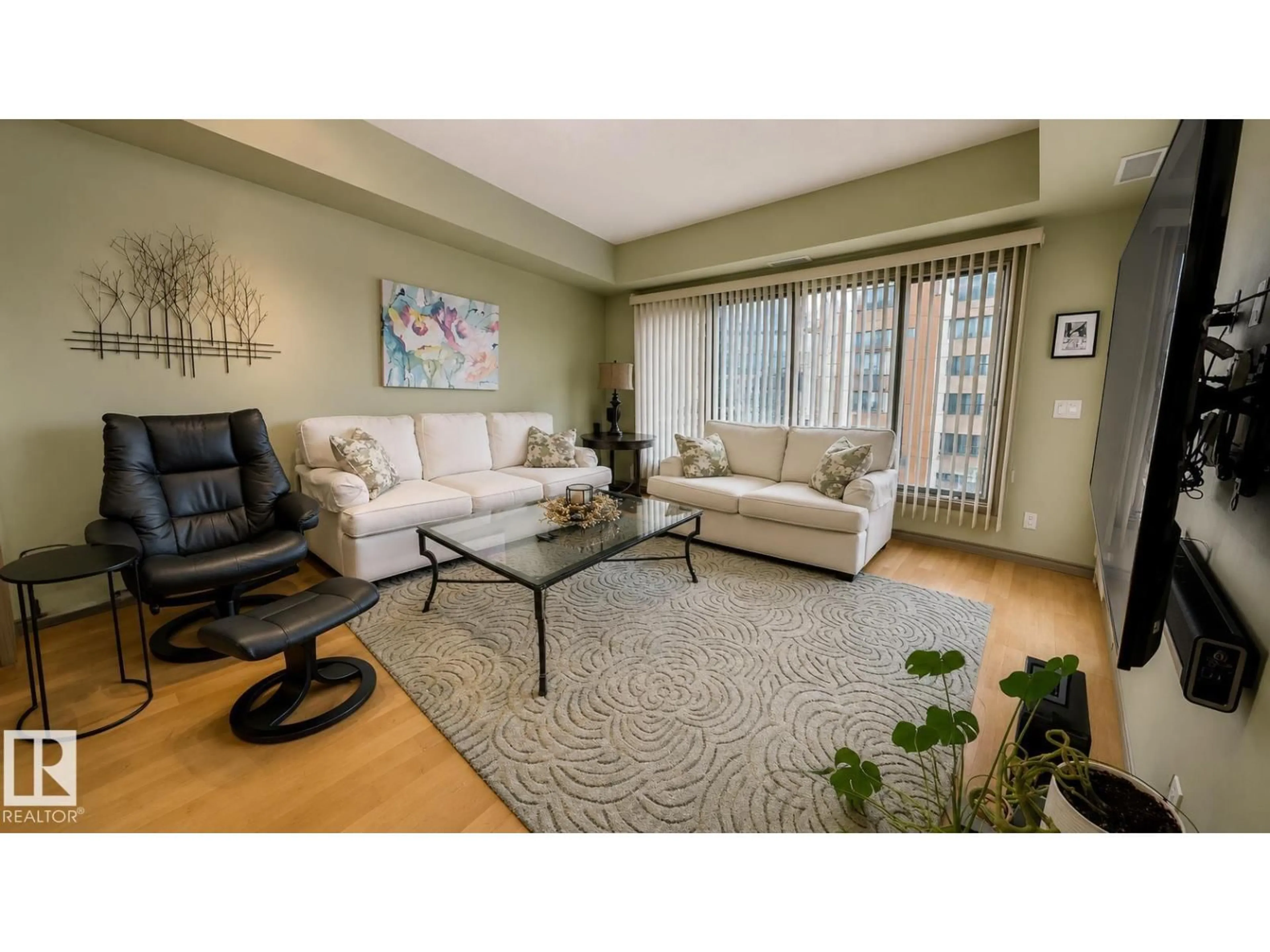 Living room with furniture, unknown for 610 10303 111 ST NW, Edmonton Alberta T5K0C6