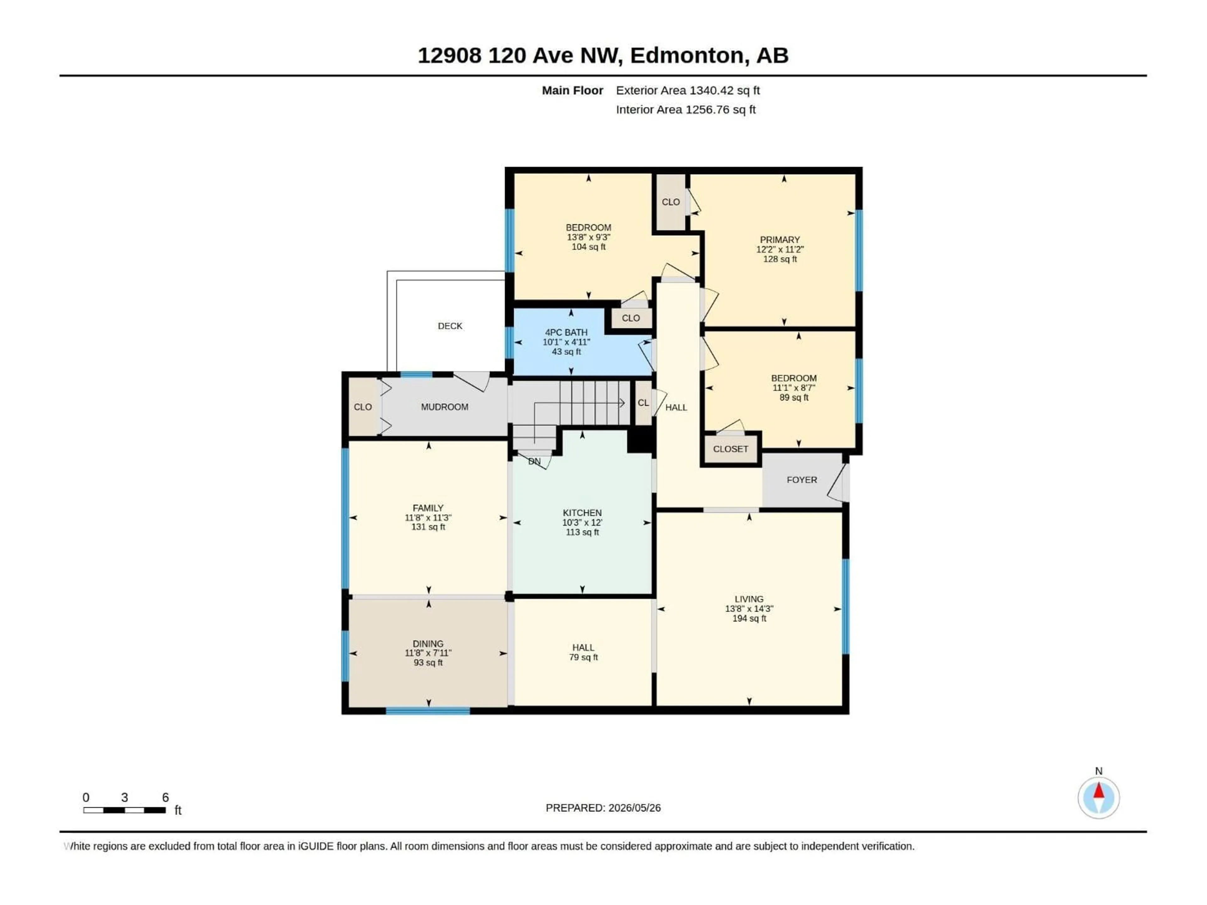 Floor plan for NW - 12908 120 AV, Edmonton Alberta T5L2R4
