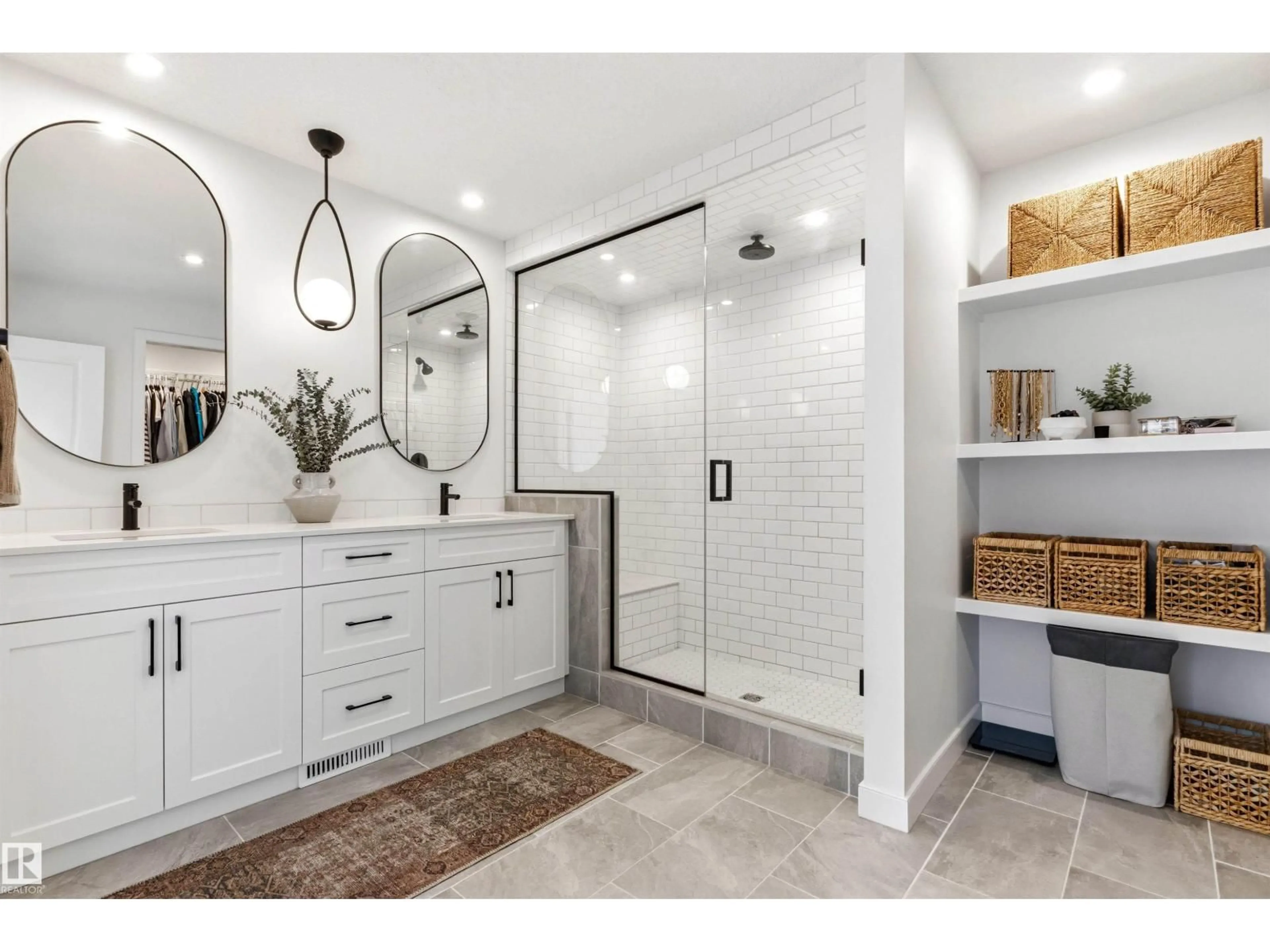 Contemporary bathroom, ceramic/tile floor for SW - 2243 DONAGHEY WY, Edmonton Alberta T6W5G1