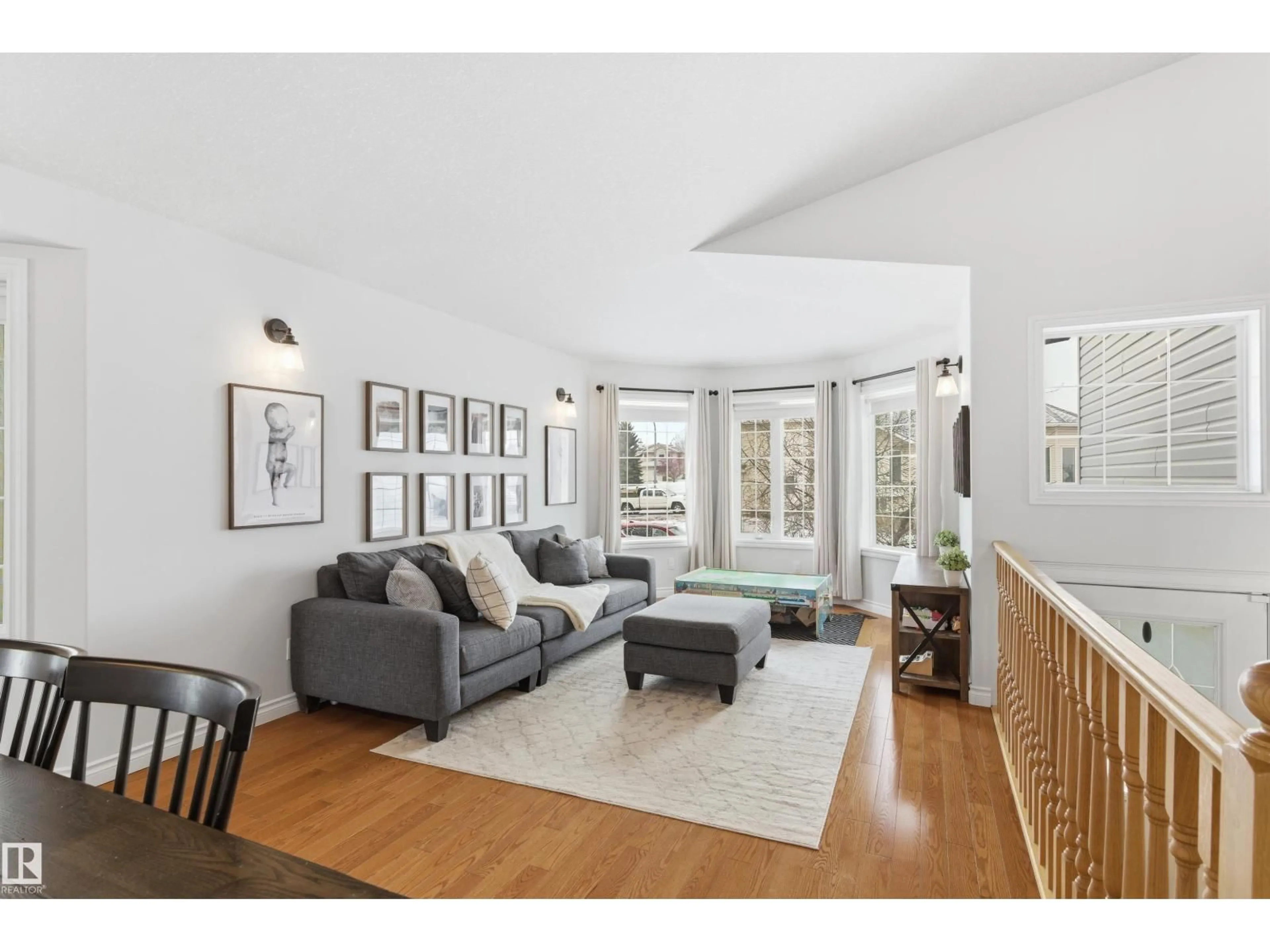 Living room with furniture, unknown for 4847 152 AV, Edmonton Alberta T5Y3C1