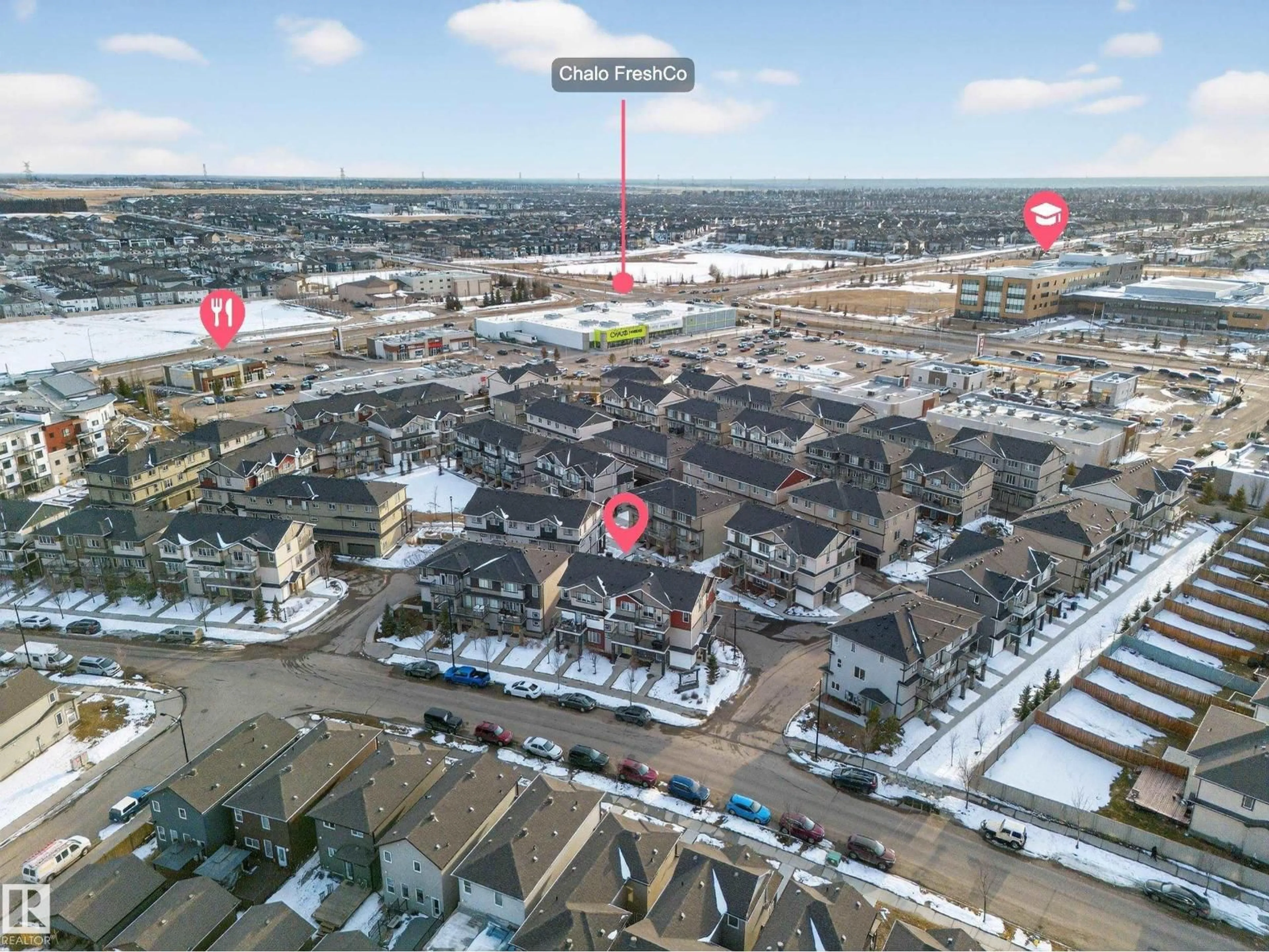 A pic from outside/outdoor area/front of a property/back of a property/a pic from drone, street for 16 1530 TAMARACK BV, Edmonton Alberta T6T2E6