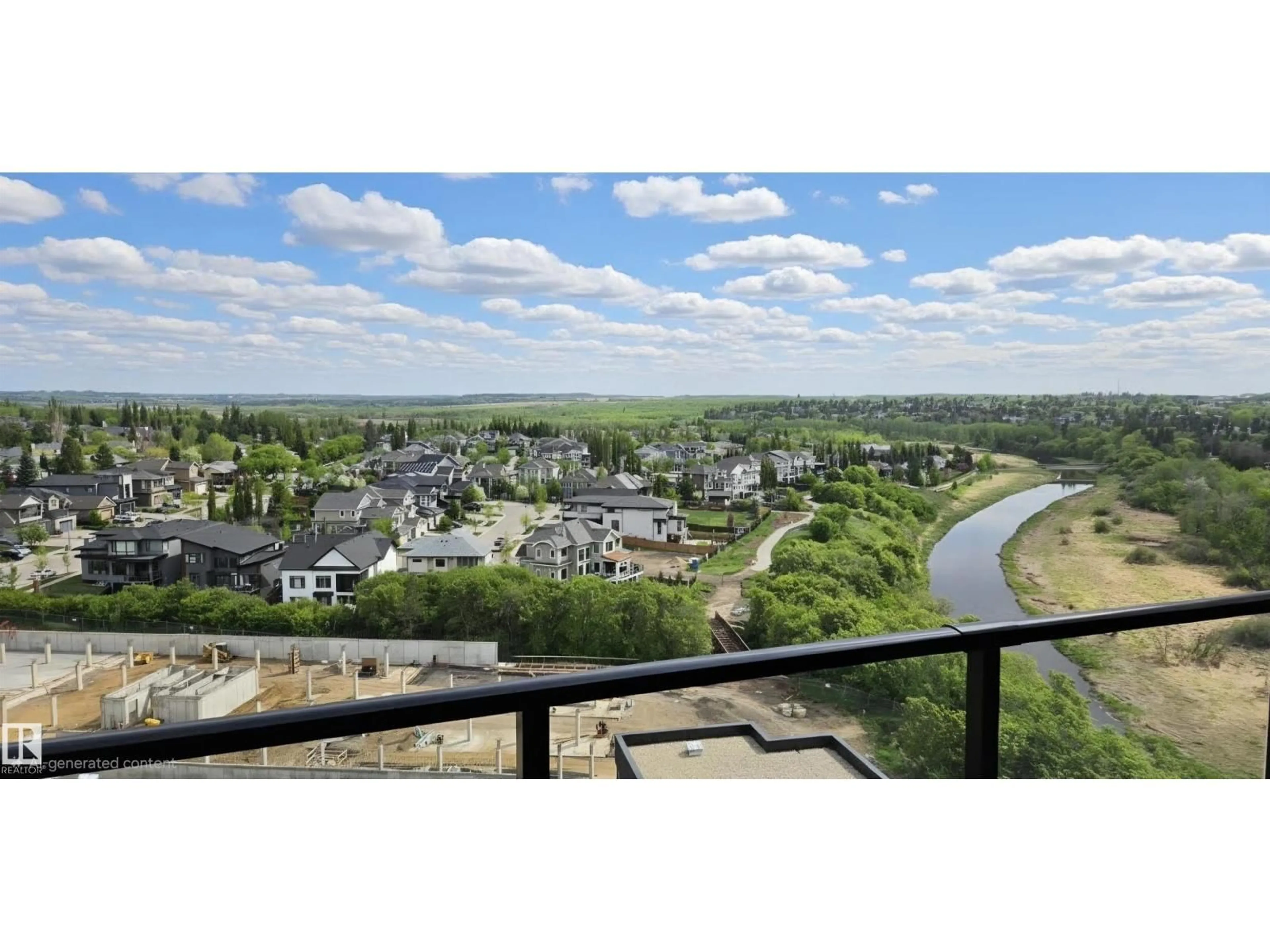 A pic from outside/outdoor area/front of a property/back of a property/a pic from drone, water/lake/river/ocean view for #1020 - 1020 BELLEROSE DR, St. Albert Alberta T8N8E8
