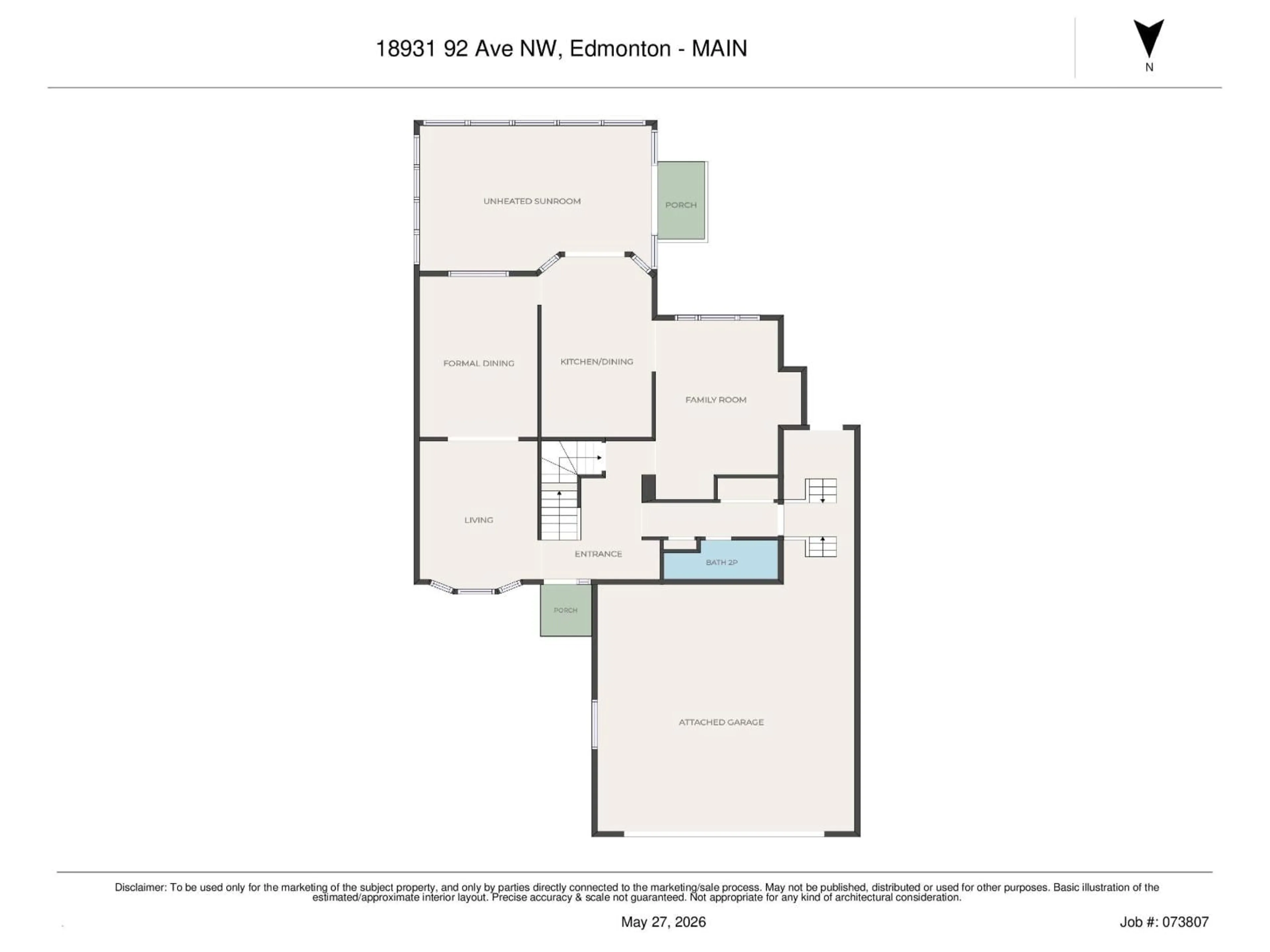 Floor plan for 18931 92 AV, Edmonton Alberta T5T5R1
