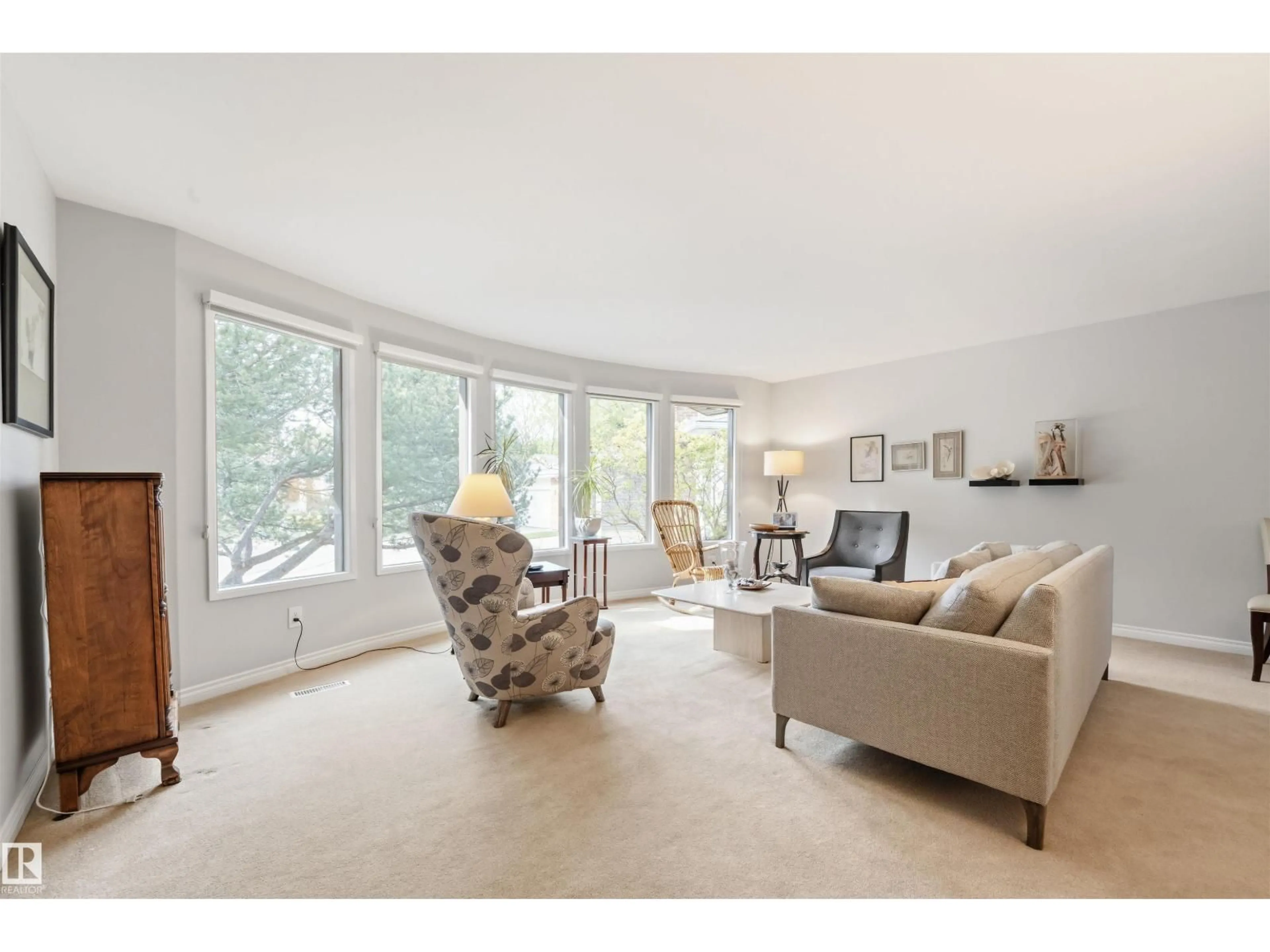 Living room with furniture, unknown for 6317 187 ST NW, Edmonton Alberta T5T2R7