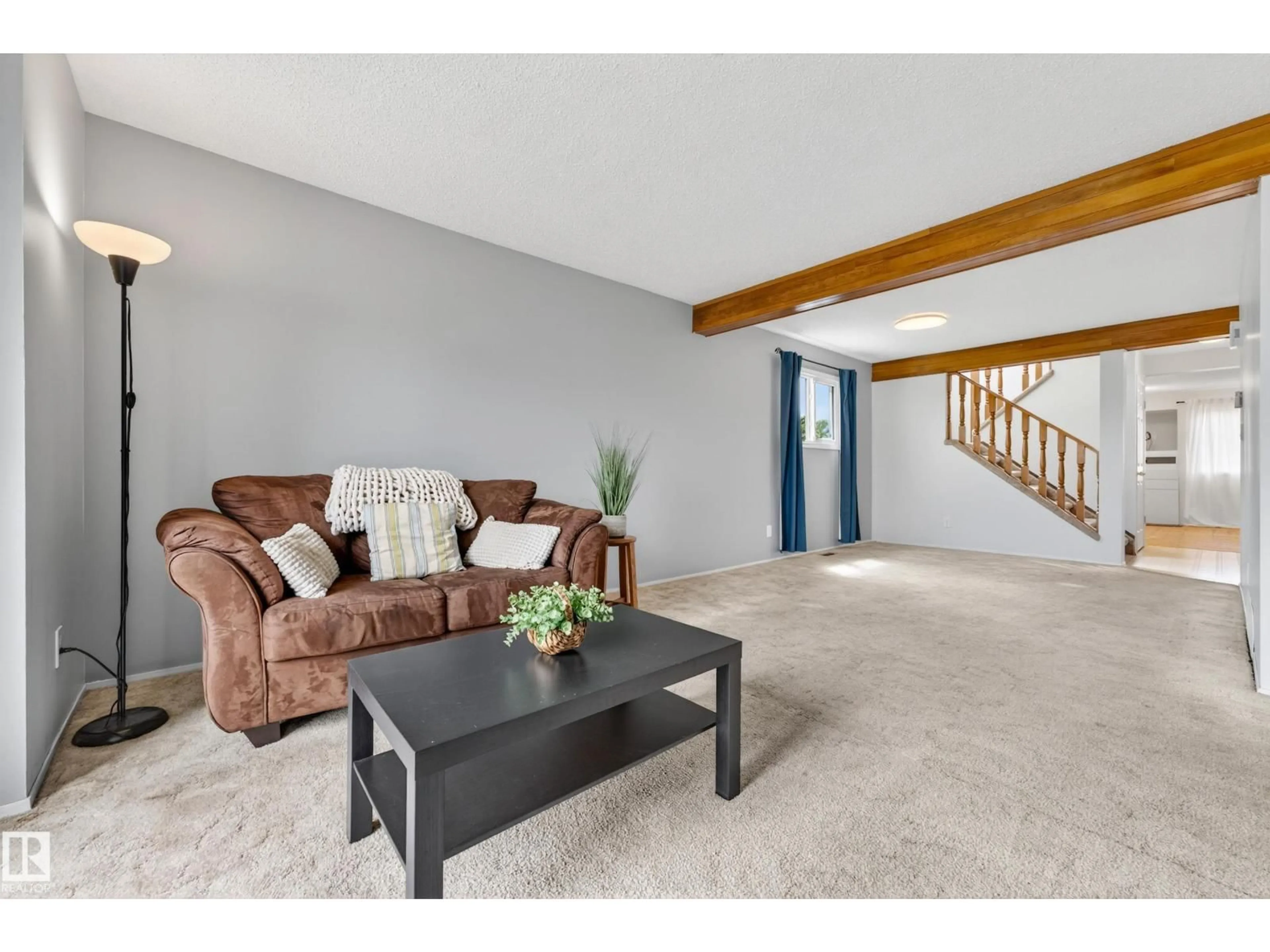 Living room with furniture, carpet floor for 3004 36 ST, Edmonton Alberta T6L4V9