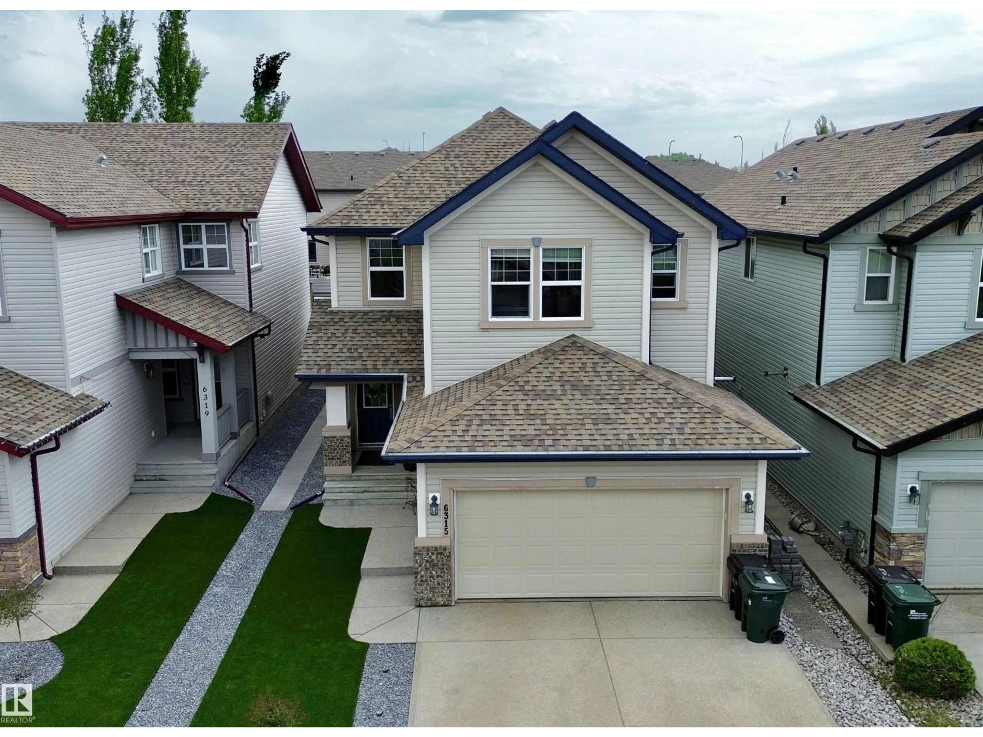 A pic from outside/outdoor area/front of a property/back of a property/a pic from drone, street for 6315 SUNBROOK WY, Sherwood Park Alberta T8H0J8
