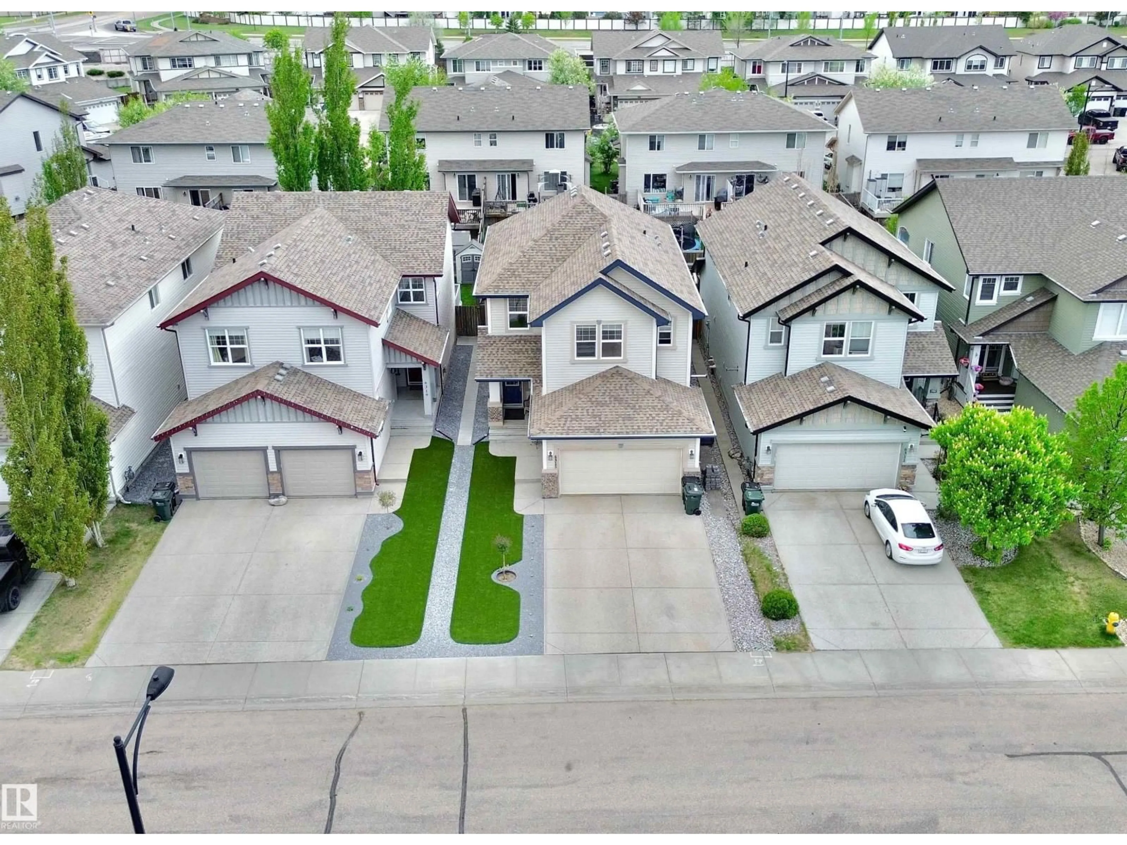 A pic from outside/outdoor area/front of a property/back of a property/a pic from drone, street for 6315 SUNBROOK WY, Sherwood Park Alberta T8H0J8