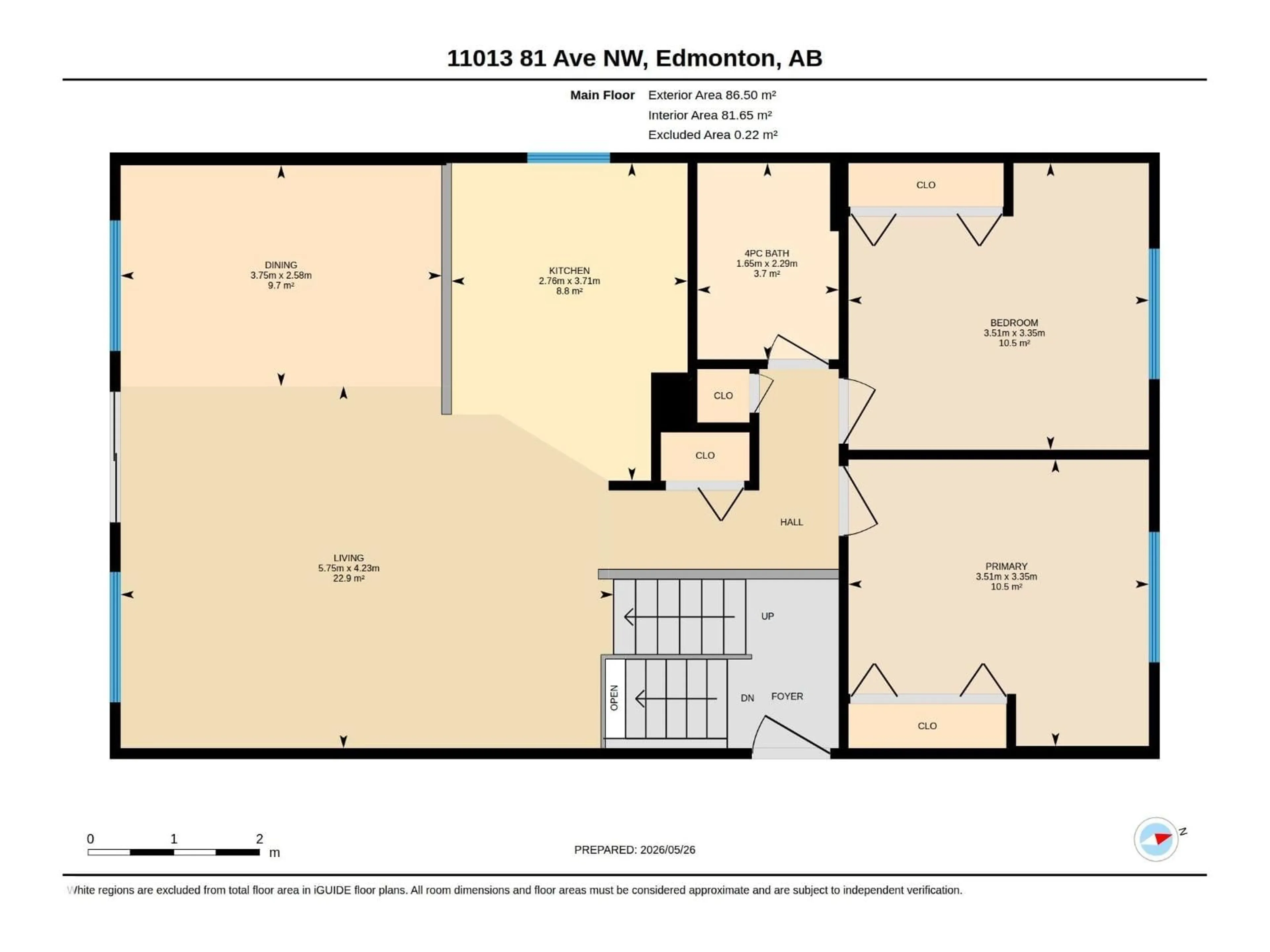 Floor plan for 11013 81 AV, Edmonton Alberta T6G0S3