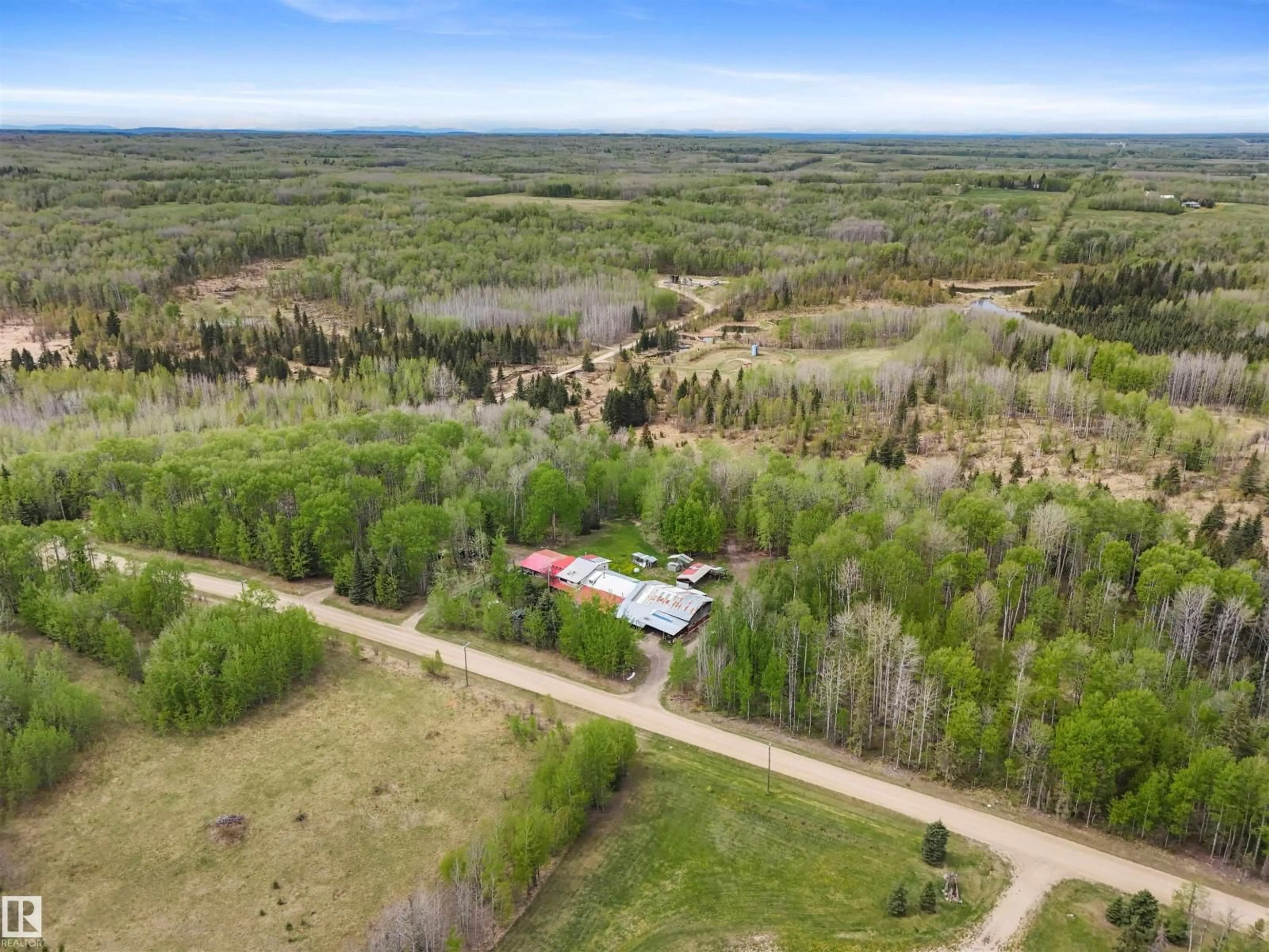 A pic from outside/outdoor area/front of a property/back of a property/a pic from drone, forest/trees view for 453038 RGE ROAD 61, Rural Wetaskiwin County Alberta T0C0A0