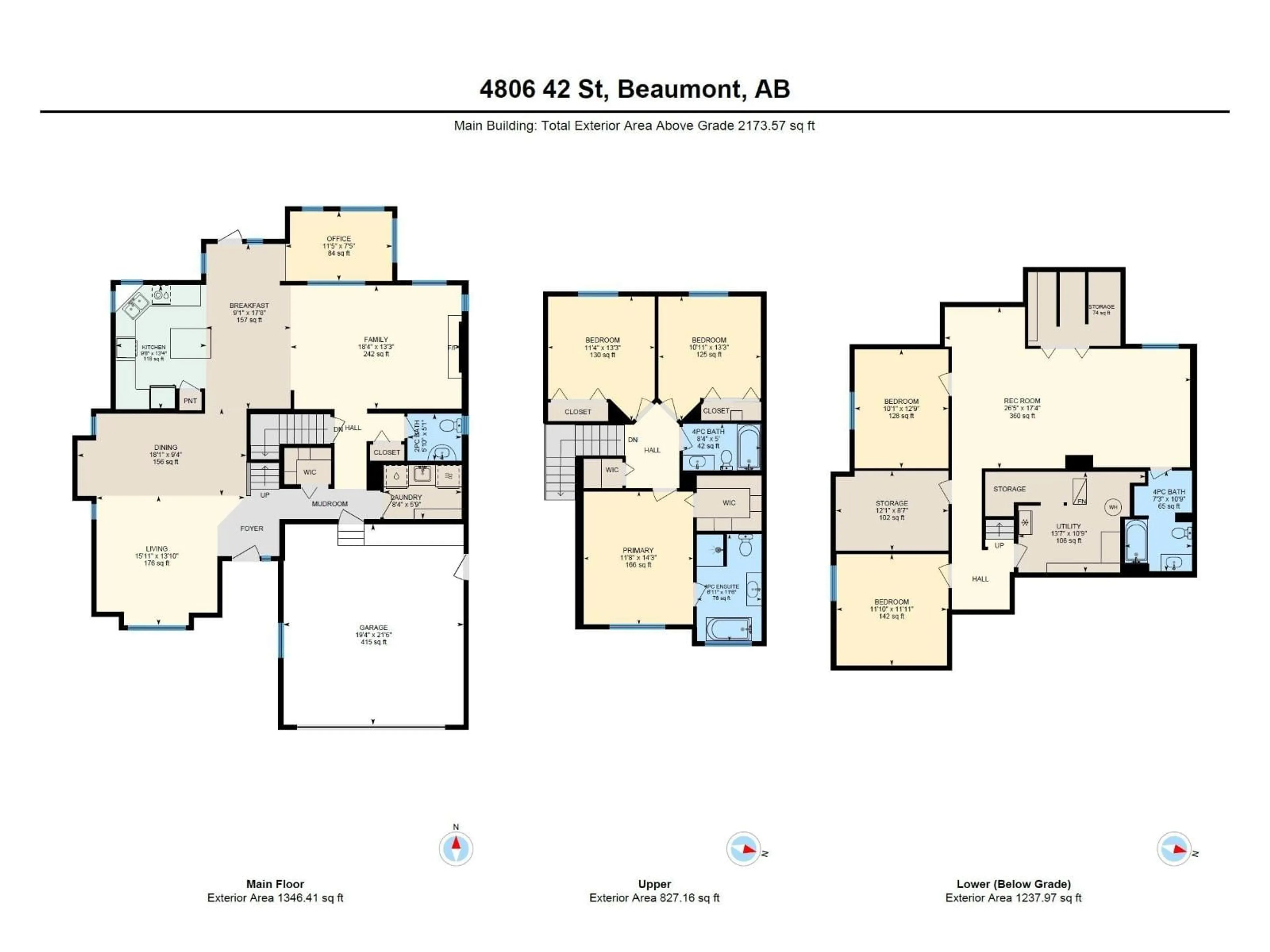 Floor plan for 4806 42 ST, Beaumont Alberta T4X1H2