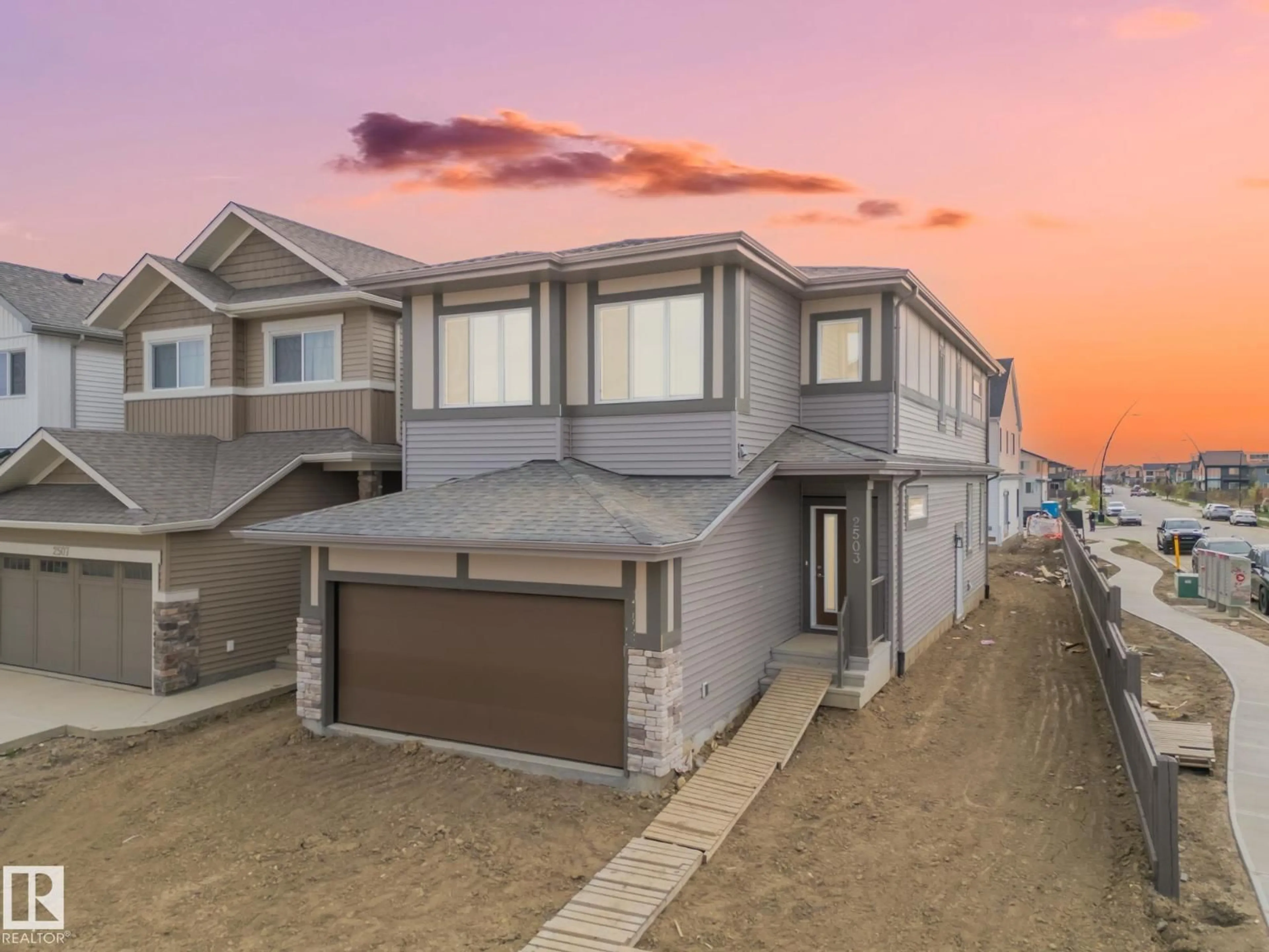A pic from outside/outdoor area/front of a property/back of a property/a pic from drone, street for NW - 2503 211 ST, Edmonton Alberta T6M3H1