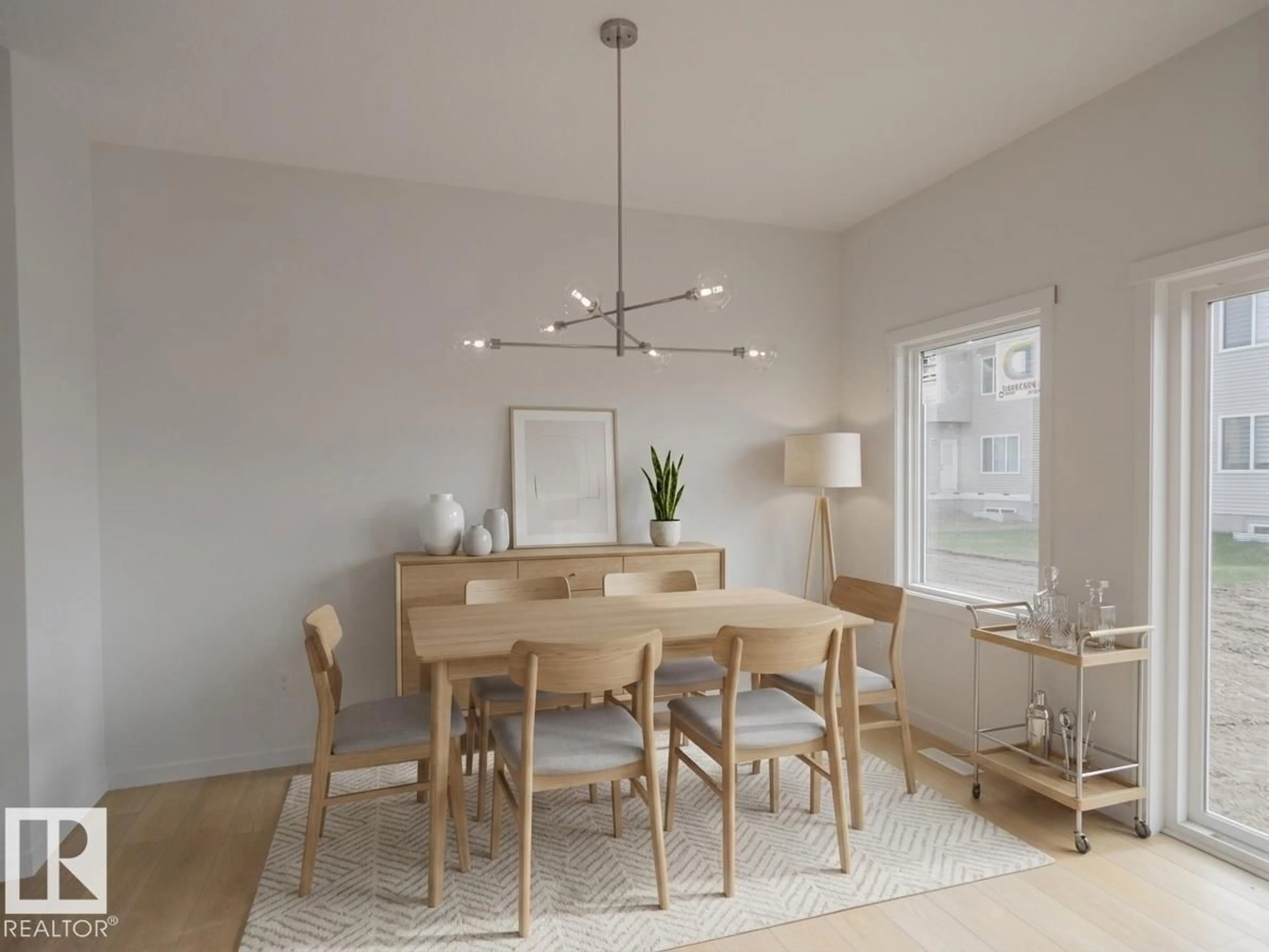 Dining room, wood/laminate floor for NW - 2503 211 ST, Edmonton Alberta T6M3H1