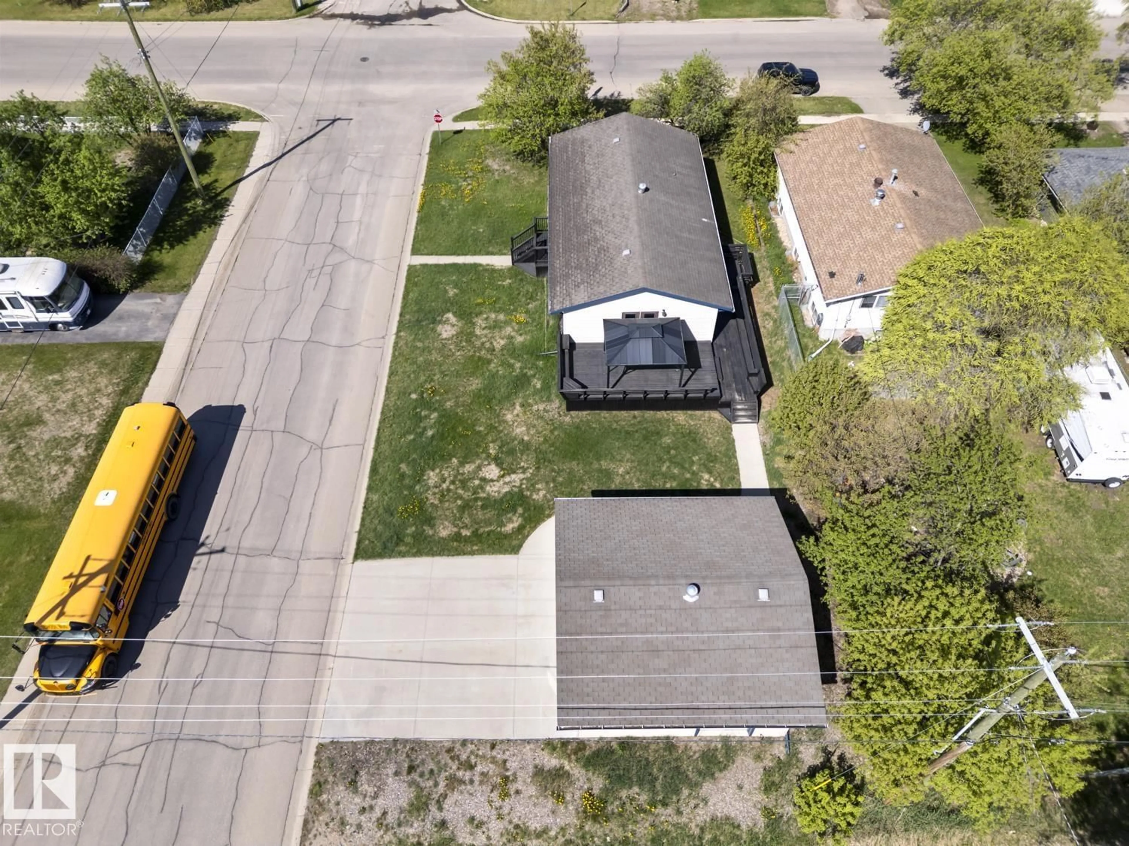 A pic from outside/outdoor area/front of a property/back of a property/a pic from drone, street for 1412 10 ST, Cold Lake Alberta T9M1J6