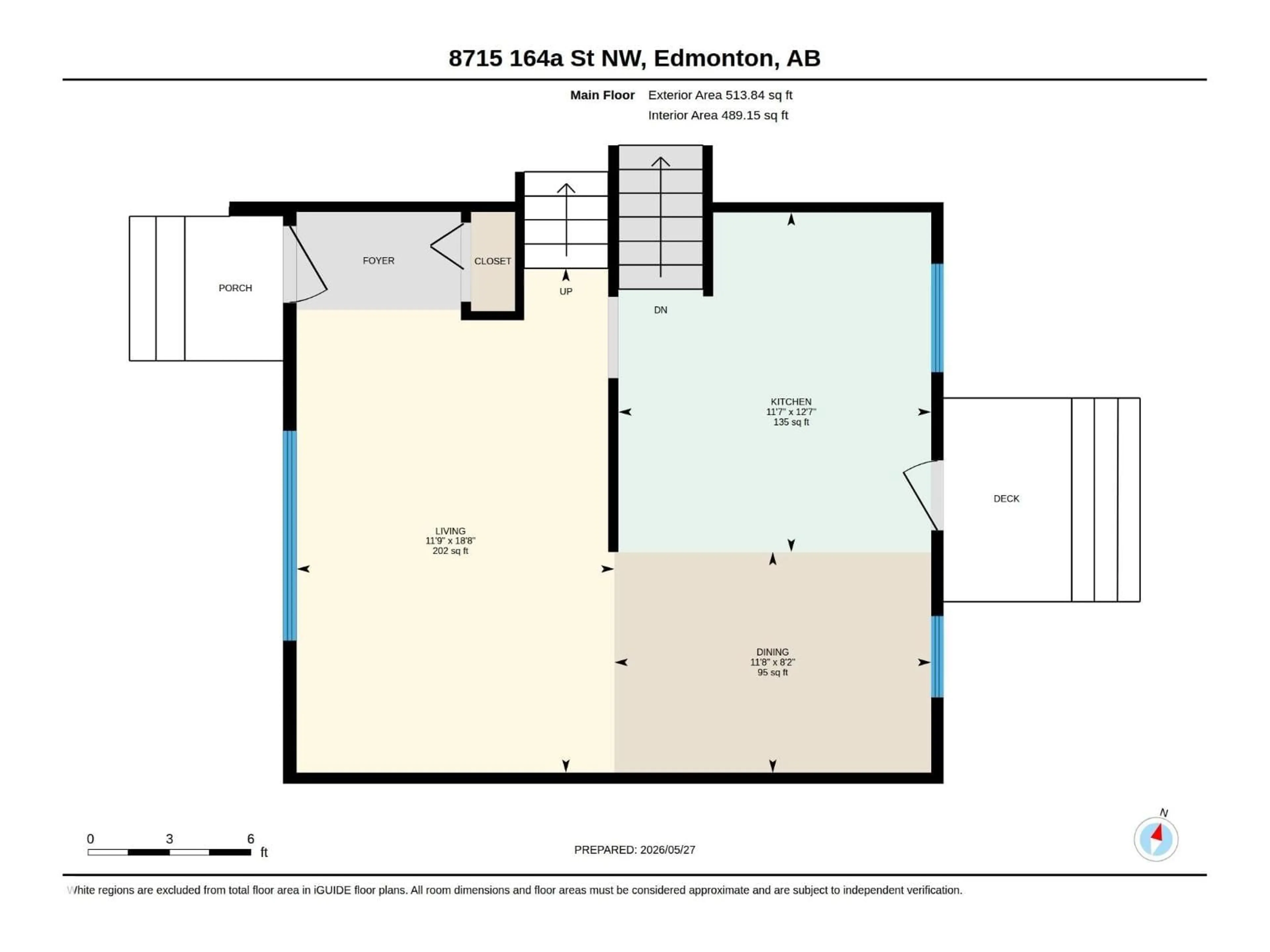 Floor plan for NW - 8715 164A ST, Edmonton Alberta T5R2R2
