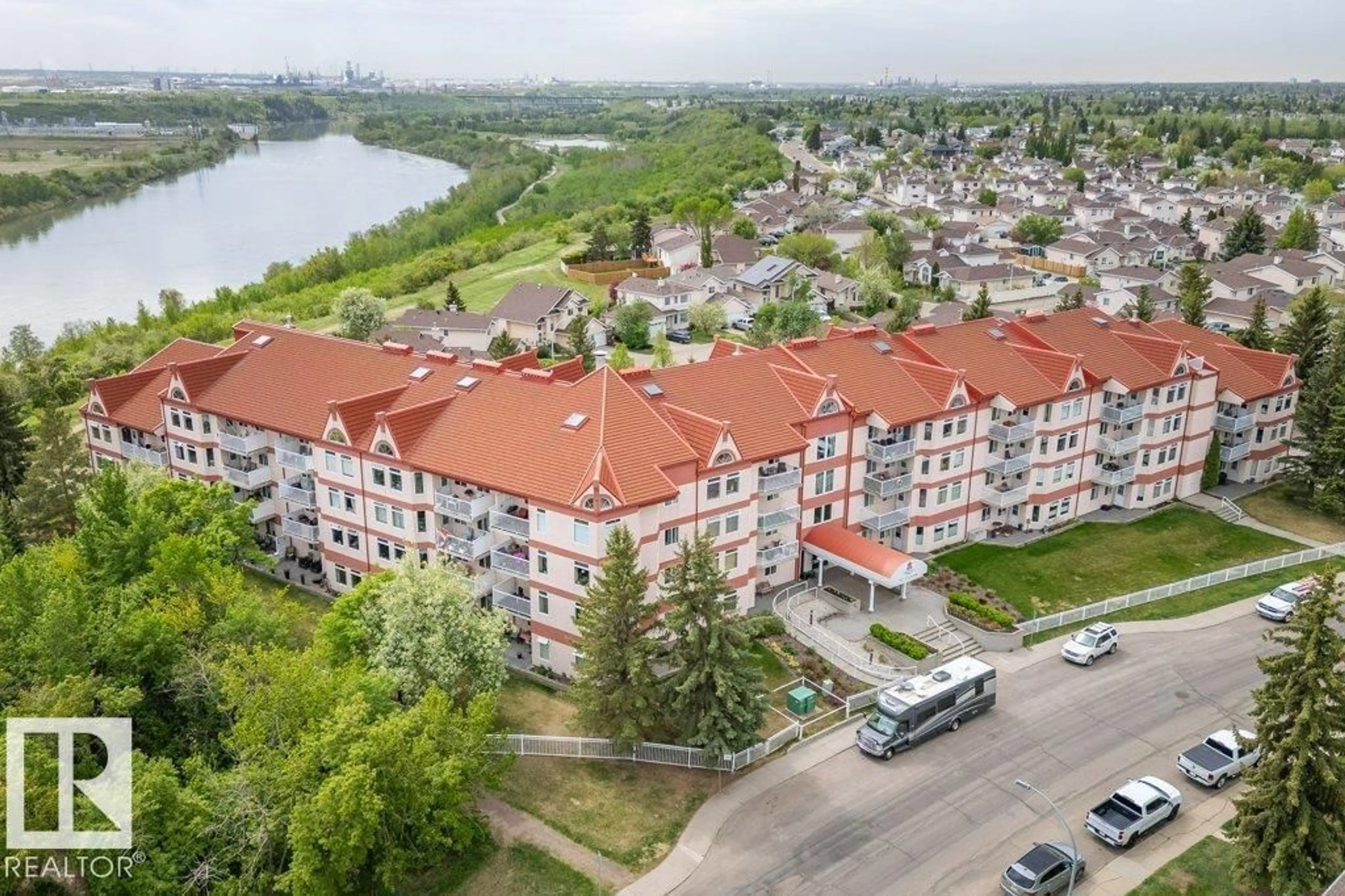 A pic from outside/outdoor area/front of a property/back of a property/a pic from drone, city buildings view from balcony for 316 - 2011 137 AV, Edmonton Alberta T5A4W2