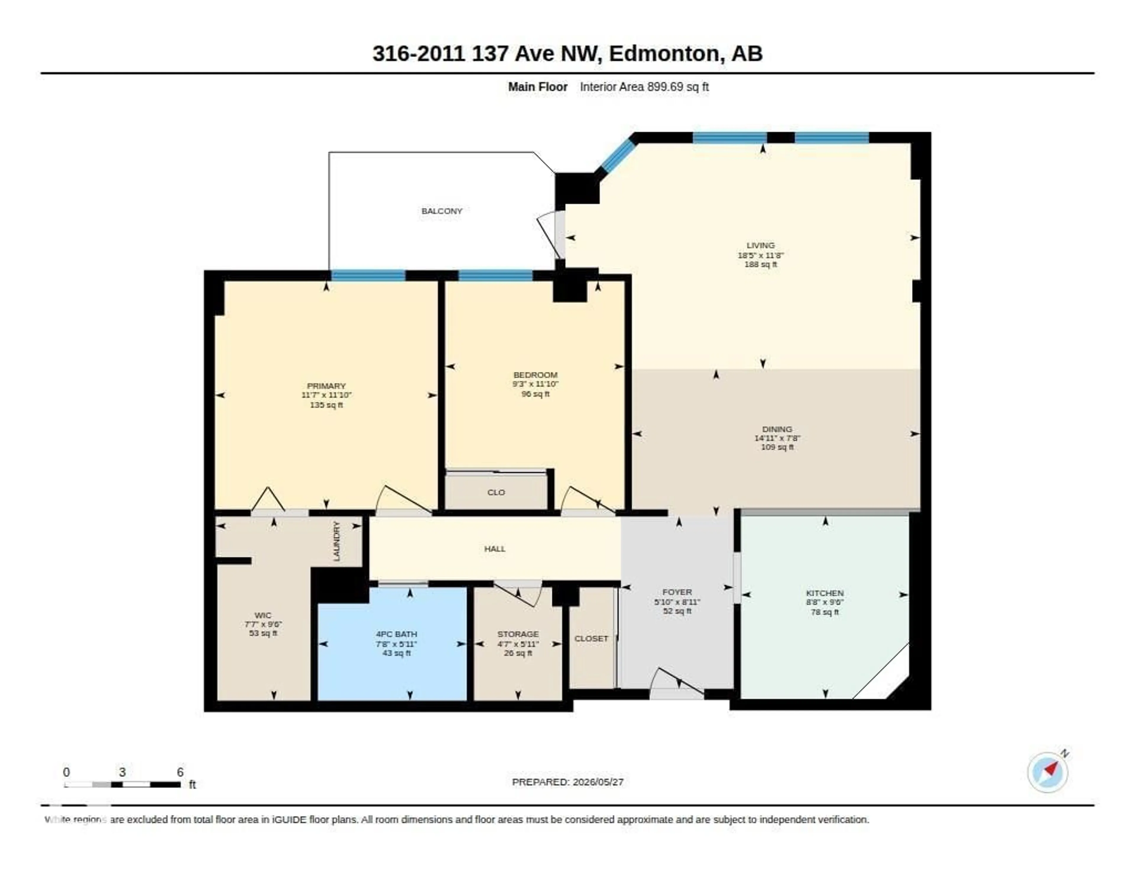 Floor plan for 316 - 2011 137 AV, Edmonton Alberta T5A4W2
