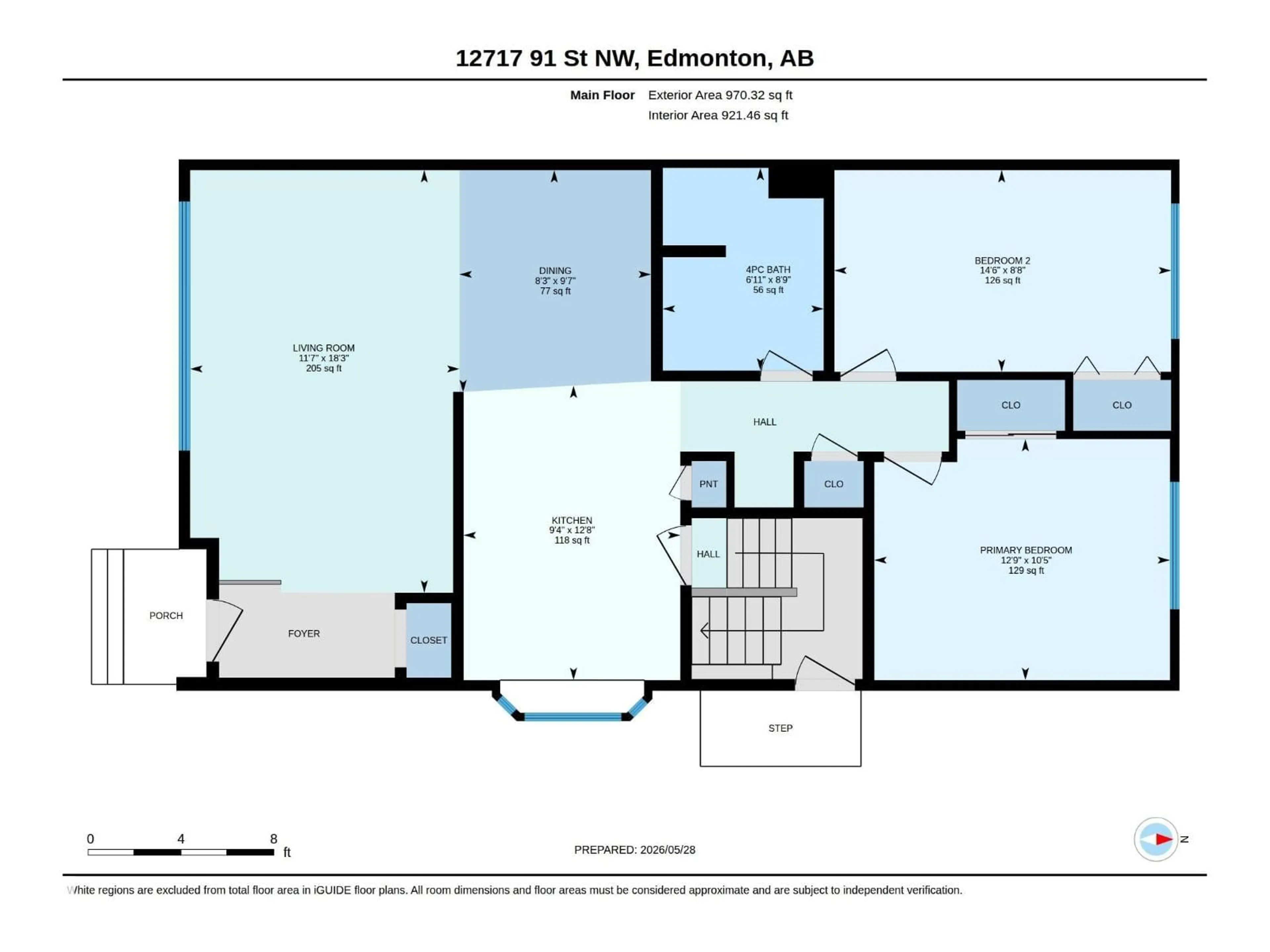 Floor plan for NW - 12717 91 ST, Edmonton Alberta T5E3P2