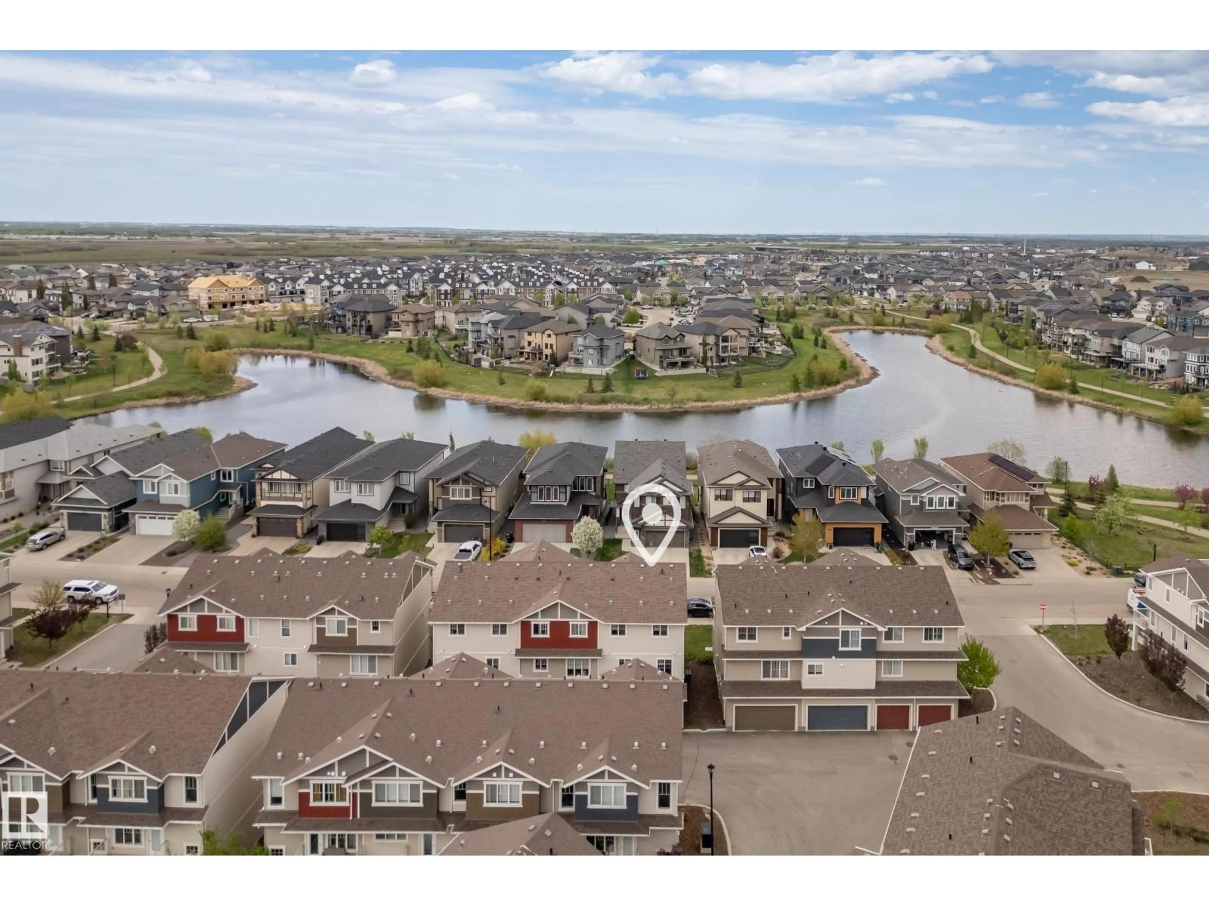 A pic from outside/outdoor area/front of a property/back of a property/a pic from drone, water/lake/river/ocean view for 9 - 17832 78 ST NW, Edmonton Alberta T5Z0P7