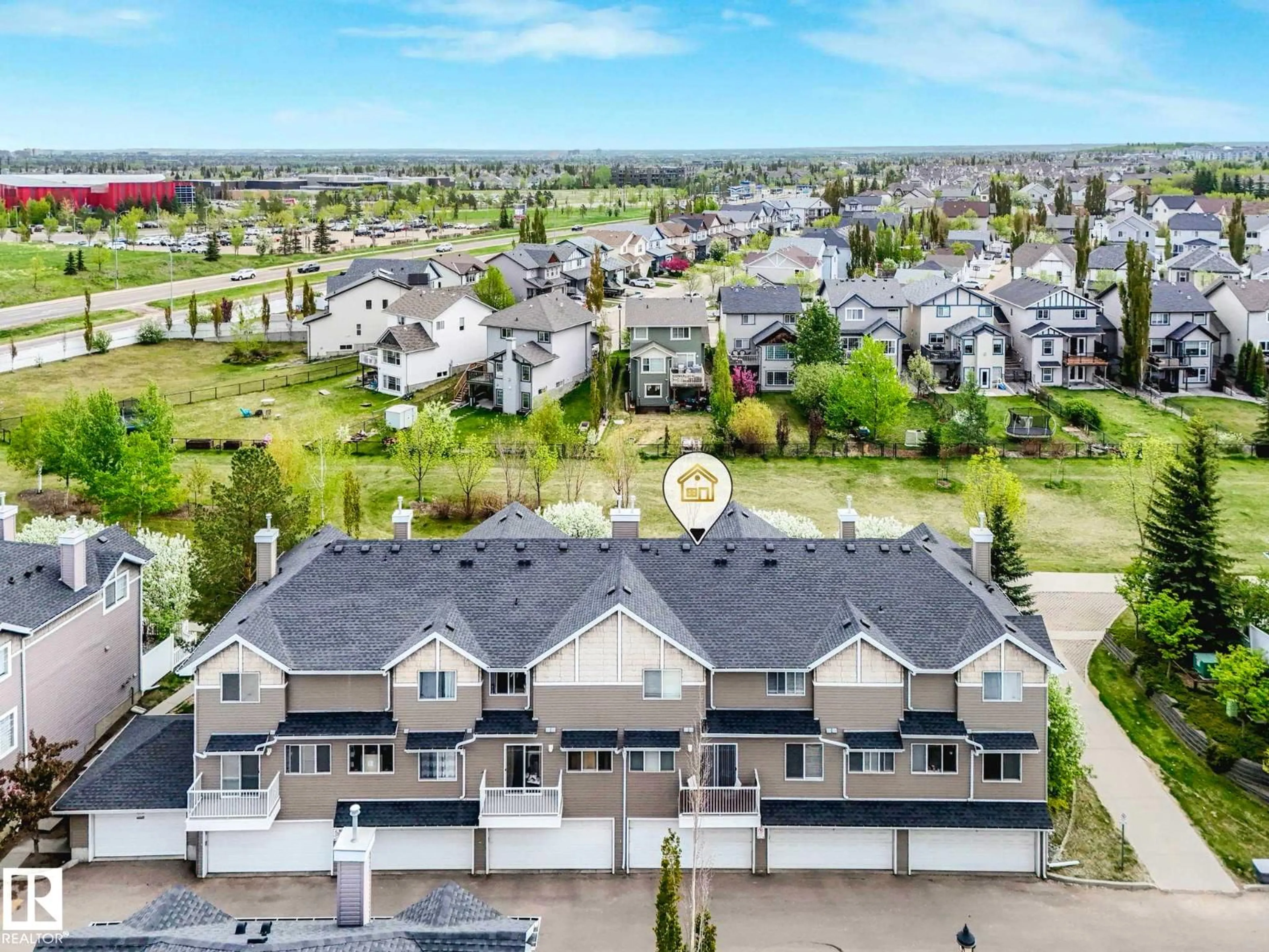 A pic from outside/outdoor area/front of a property/back of a property/a pic from drone, mountain view for #62 - 3075 TRELLE CR, Edmonton Alberta T6R3V5