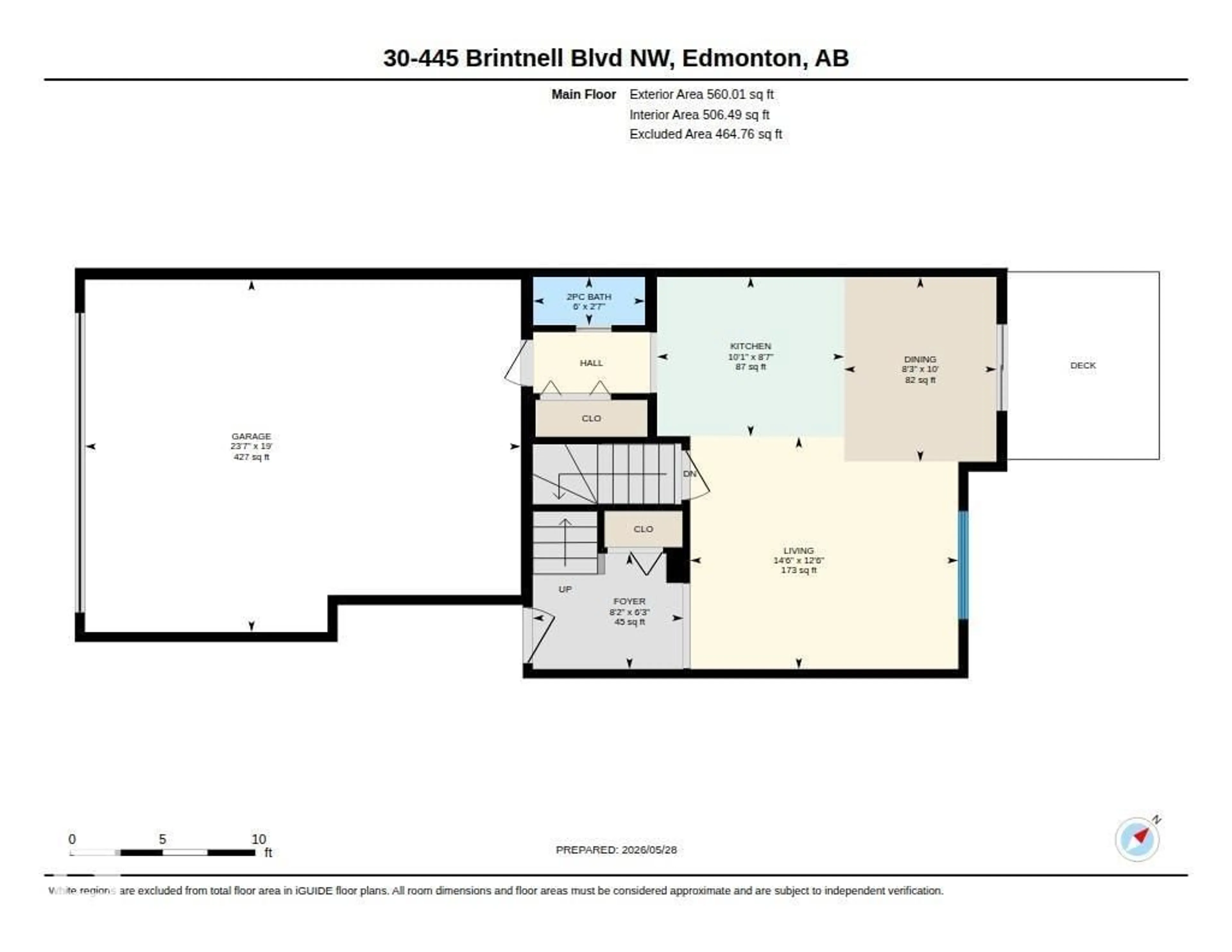 Floor plan for 445 - 30 BRINTNELL BV, Edmonton Alberta T5Y0V5