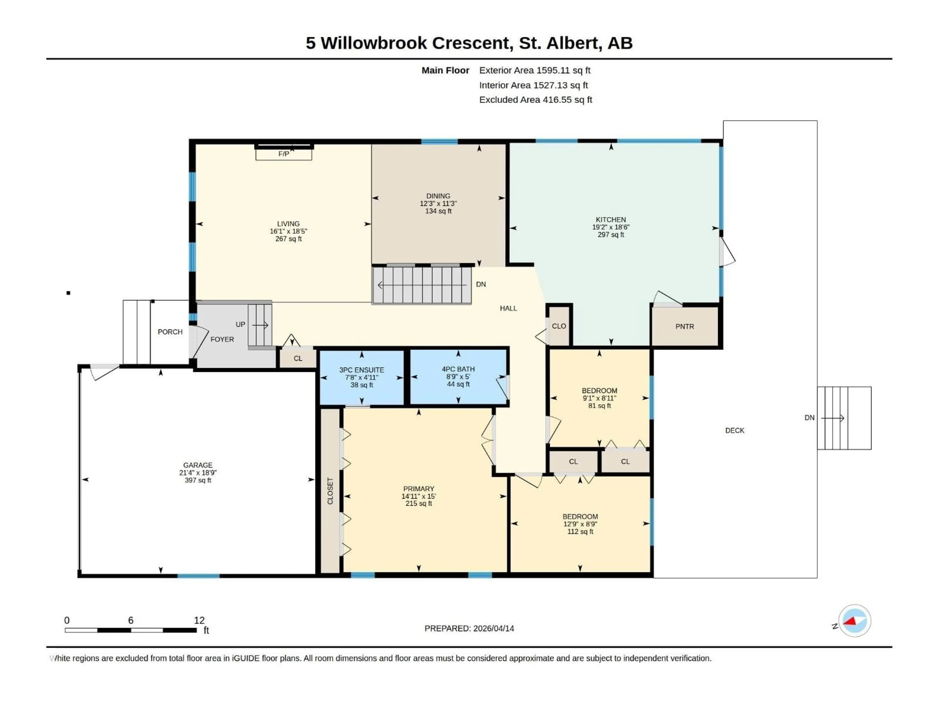 Floor plan for 5 WILLOWBROOK CR, St. Albert Alberta T8N3H9