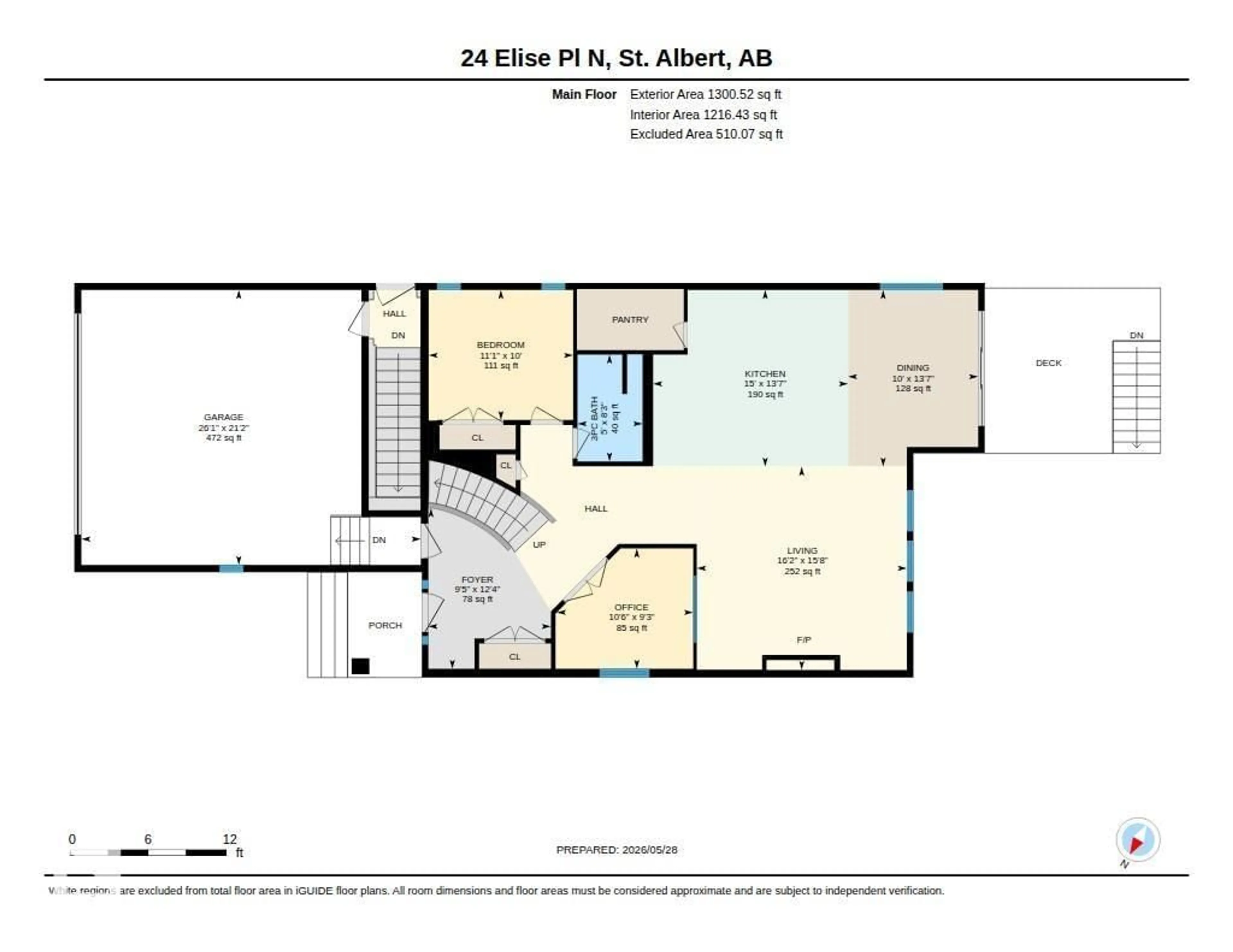 Floor plan for 24 ELISE PL, St. Albert Alberta T8N7P5