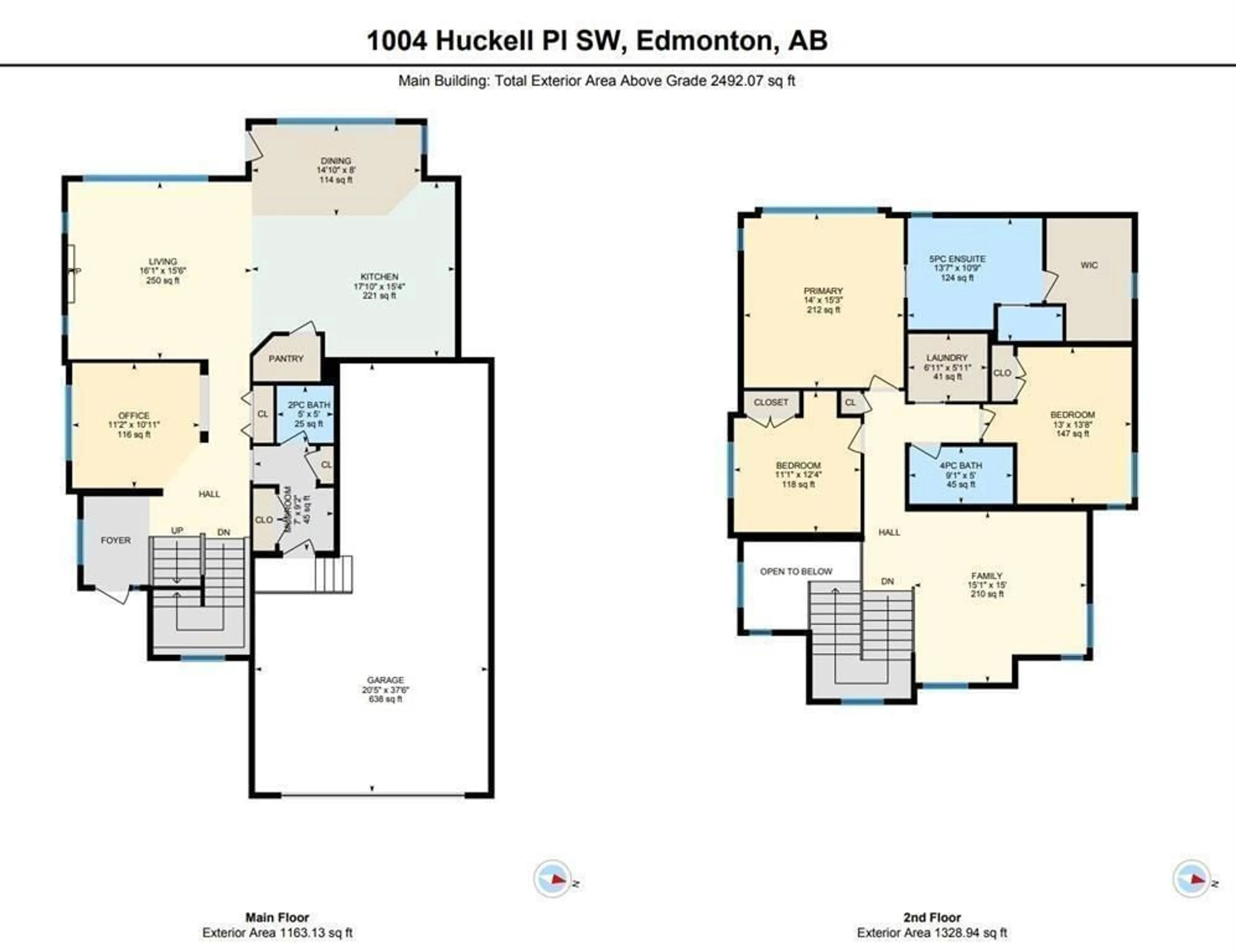 Floor plan for 1004 HUCKELL PL, Edmonton Alberta T6W3B7