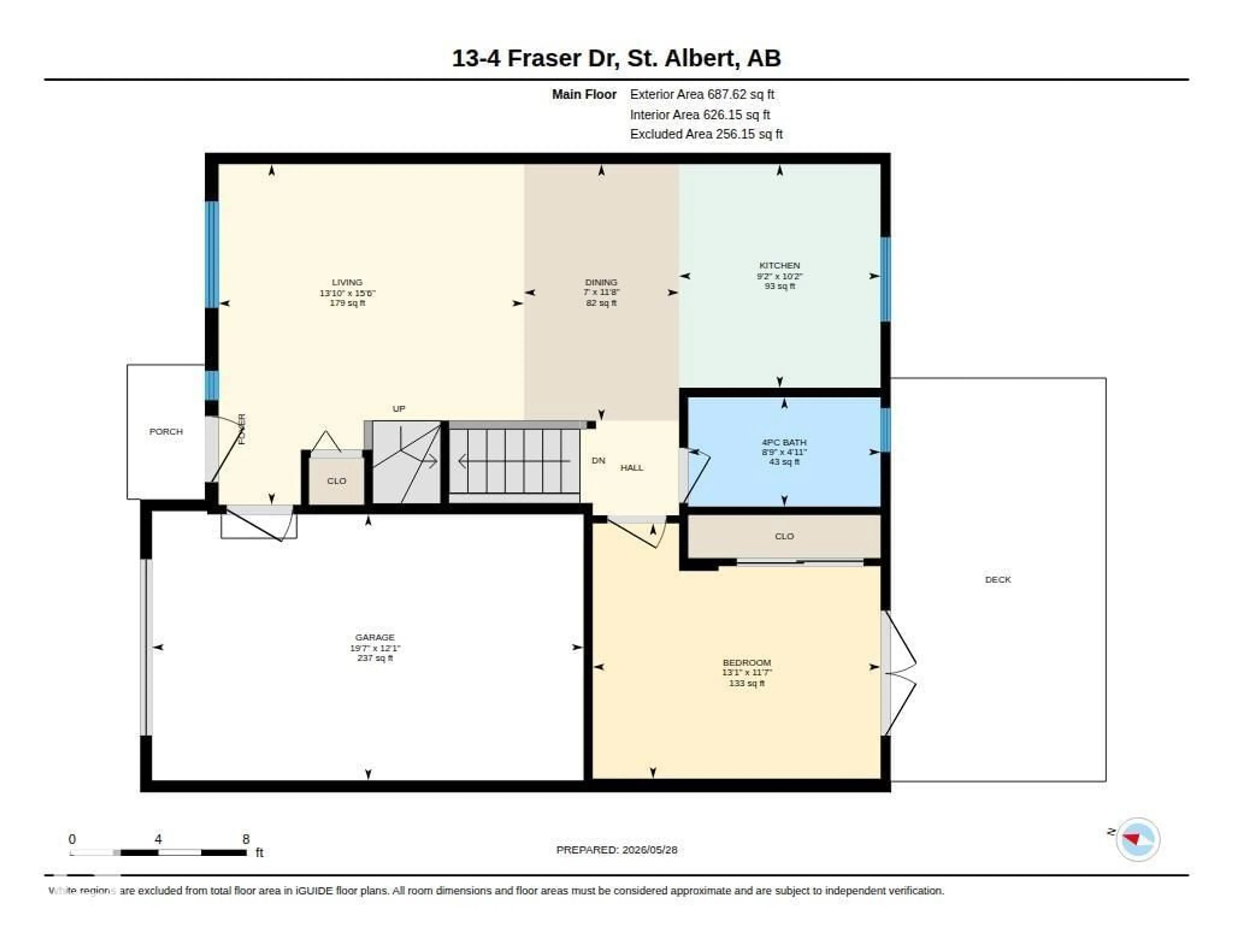 Floor plan for 4 - 13 FRASER DR, St. Albert Alberta T8N6P1