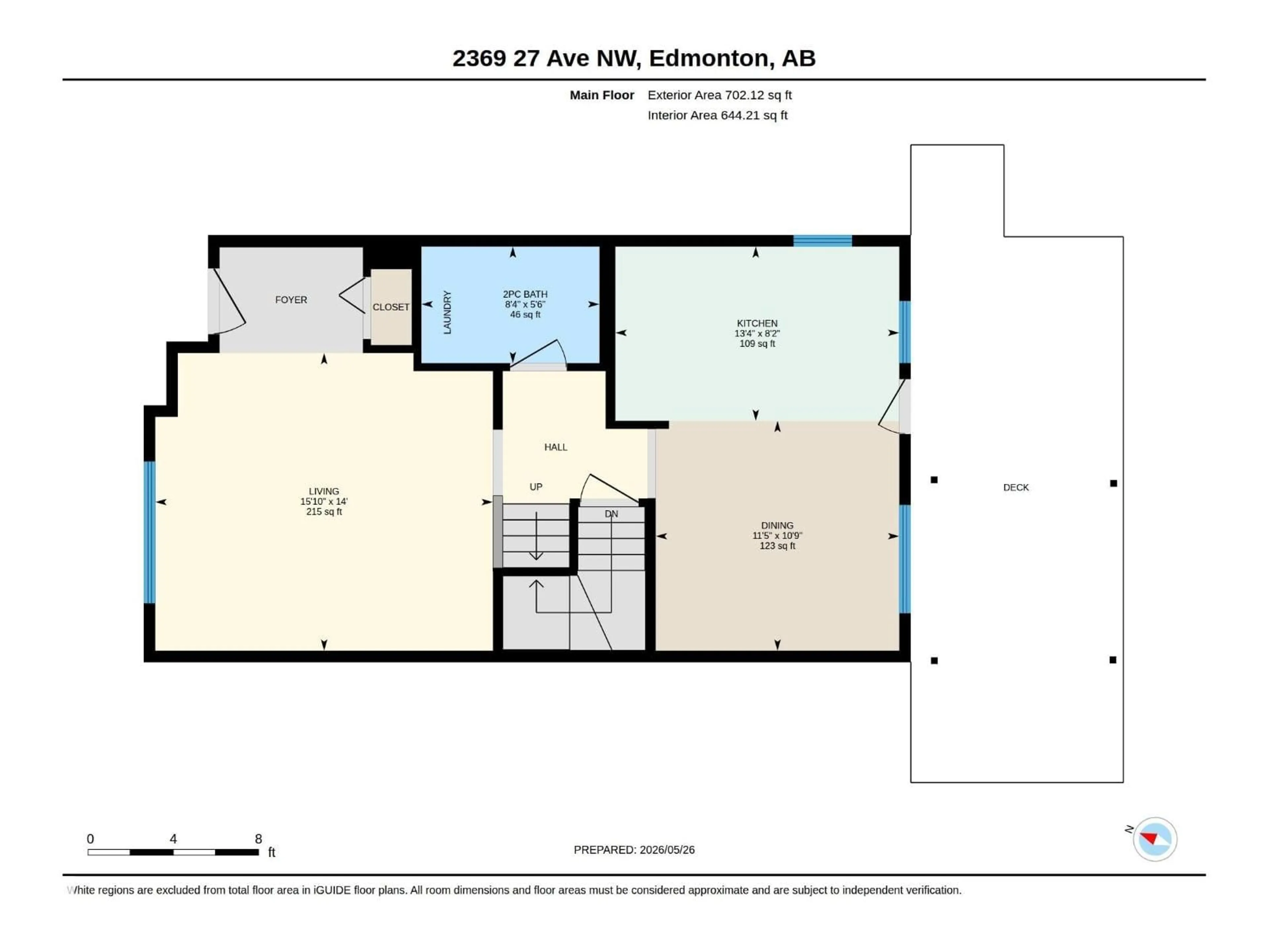 Floor plan for 2369 27 AV, Edmonton Alberta T6T0A6
