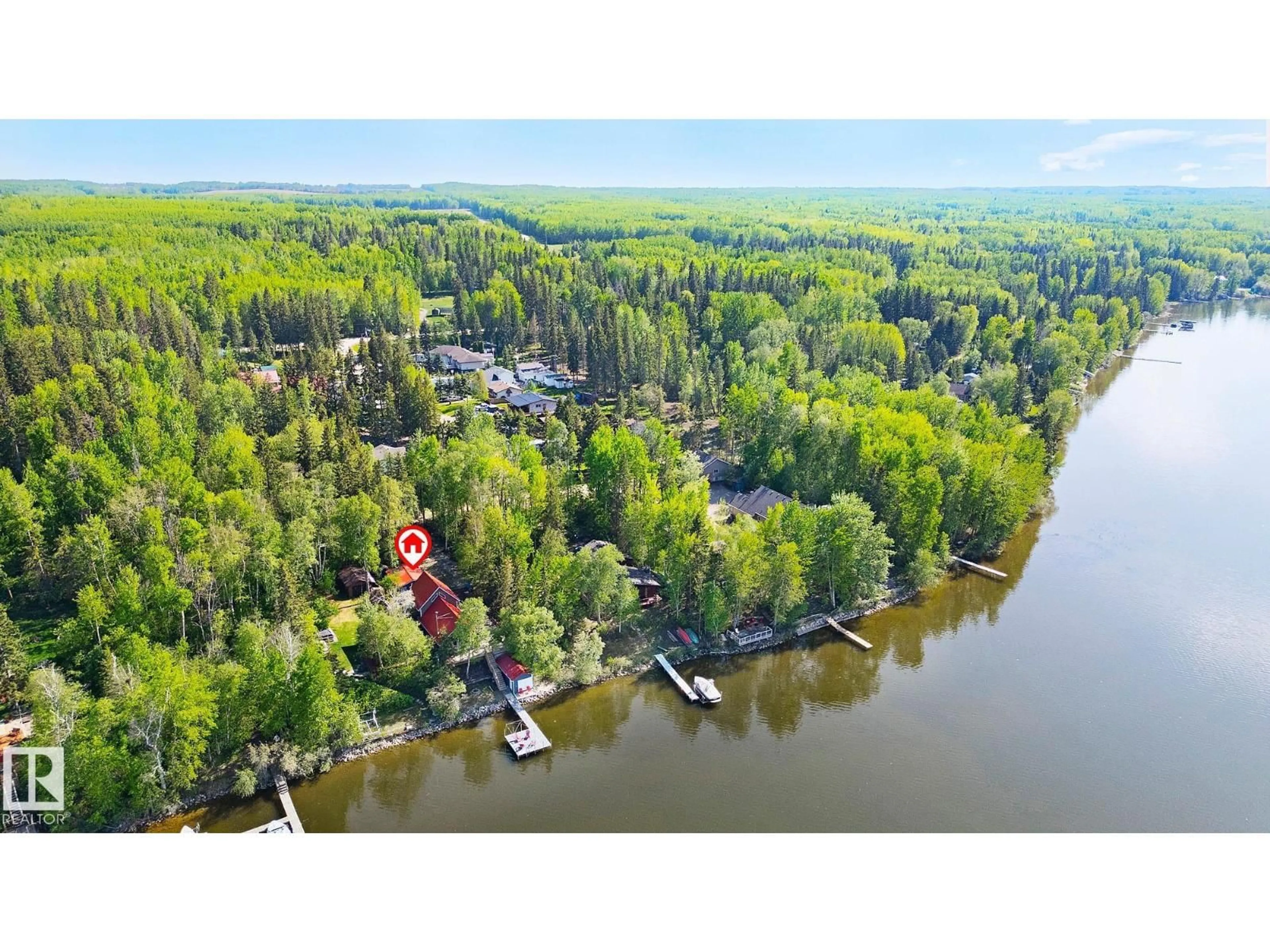 A pic from outside/outdoor area/front of a property/back of a property/a pic from drone, water/lake/river/ocean view for 16 WILLOW AV, Rural Lac Ste. Anne County Alberta T0E0L0