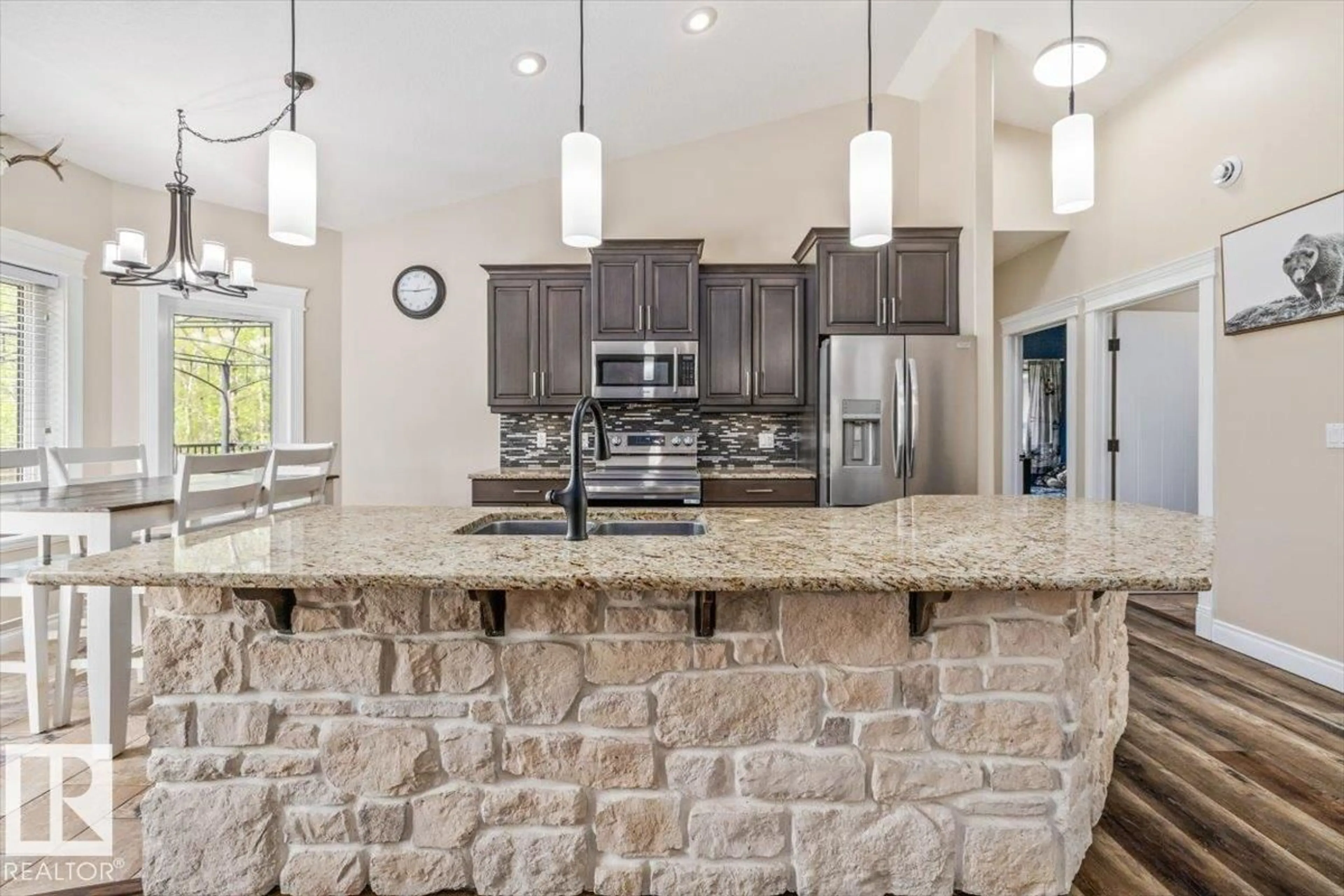 Open concept kitchen, ceramic/tile floor for #6 - 2406 TWP ROAD 540, Rural Lac Ste. Anne County Alberta T0E1V0