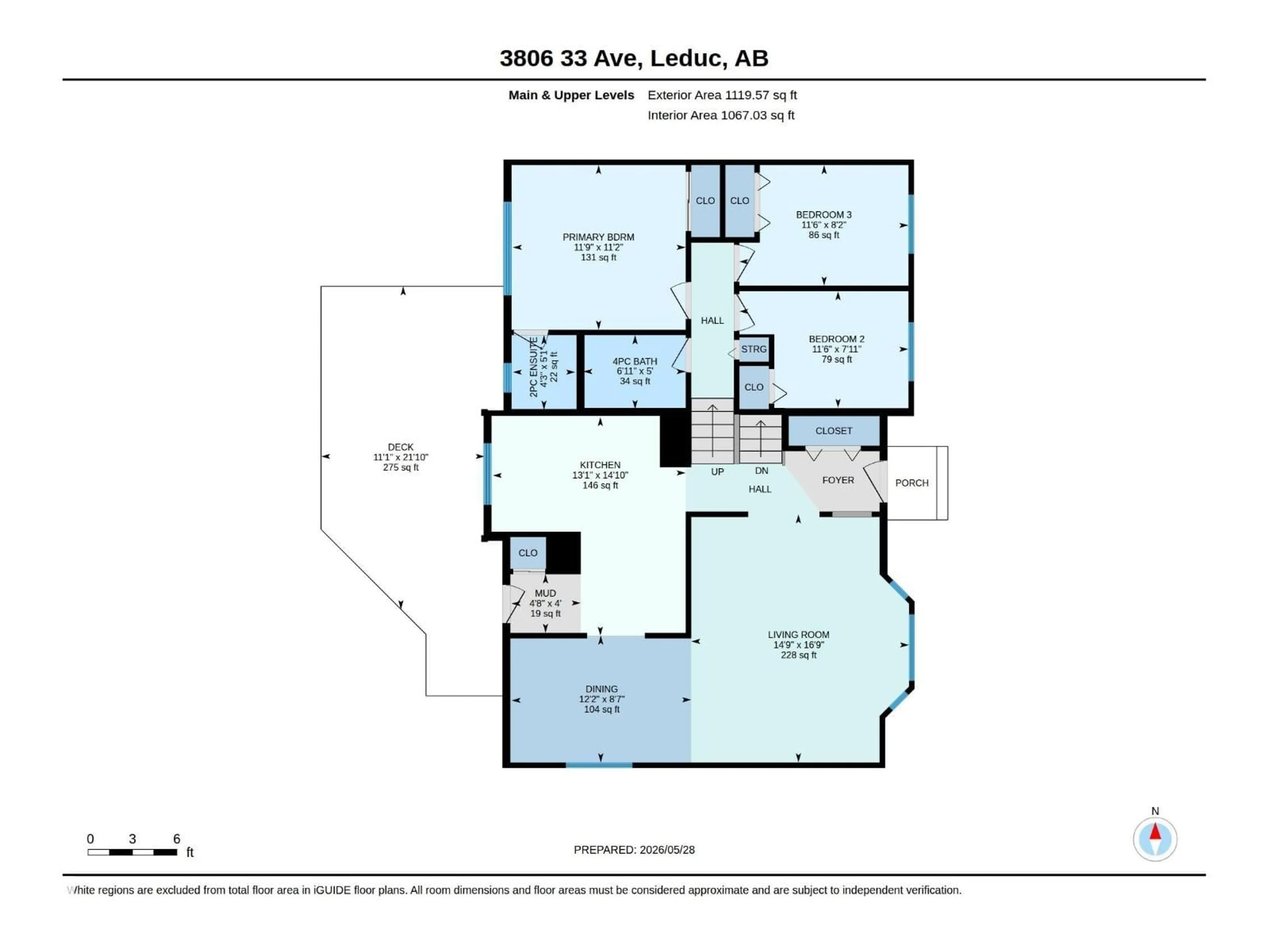 Floor plan for 3806 33 AV, Leduc Alberta T9E6E5