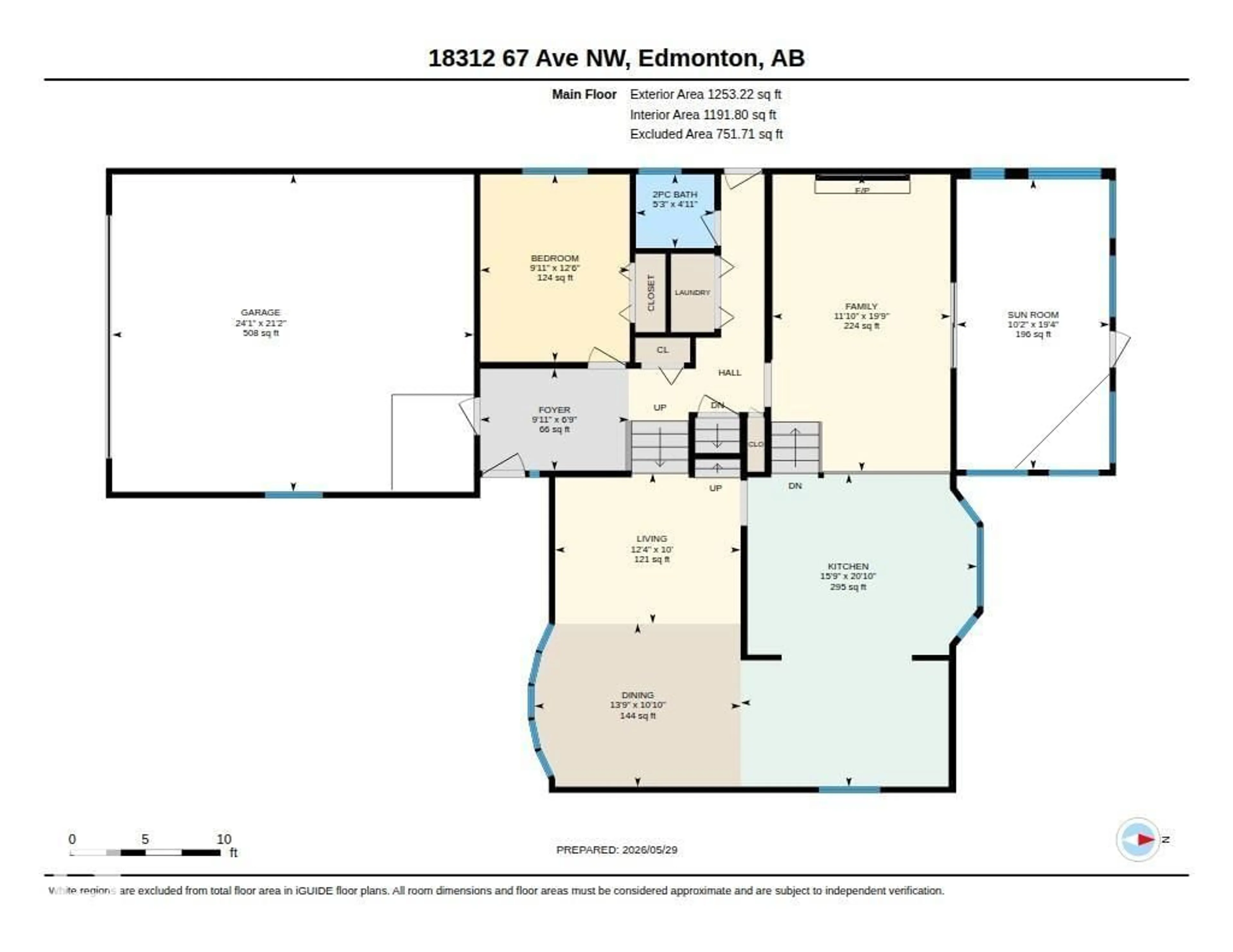 Floor plan for 18312 67 AV, Edmonton Alberta T5T2H8