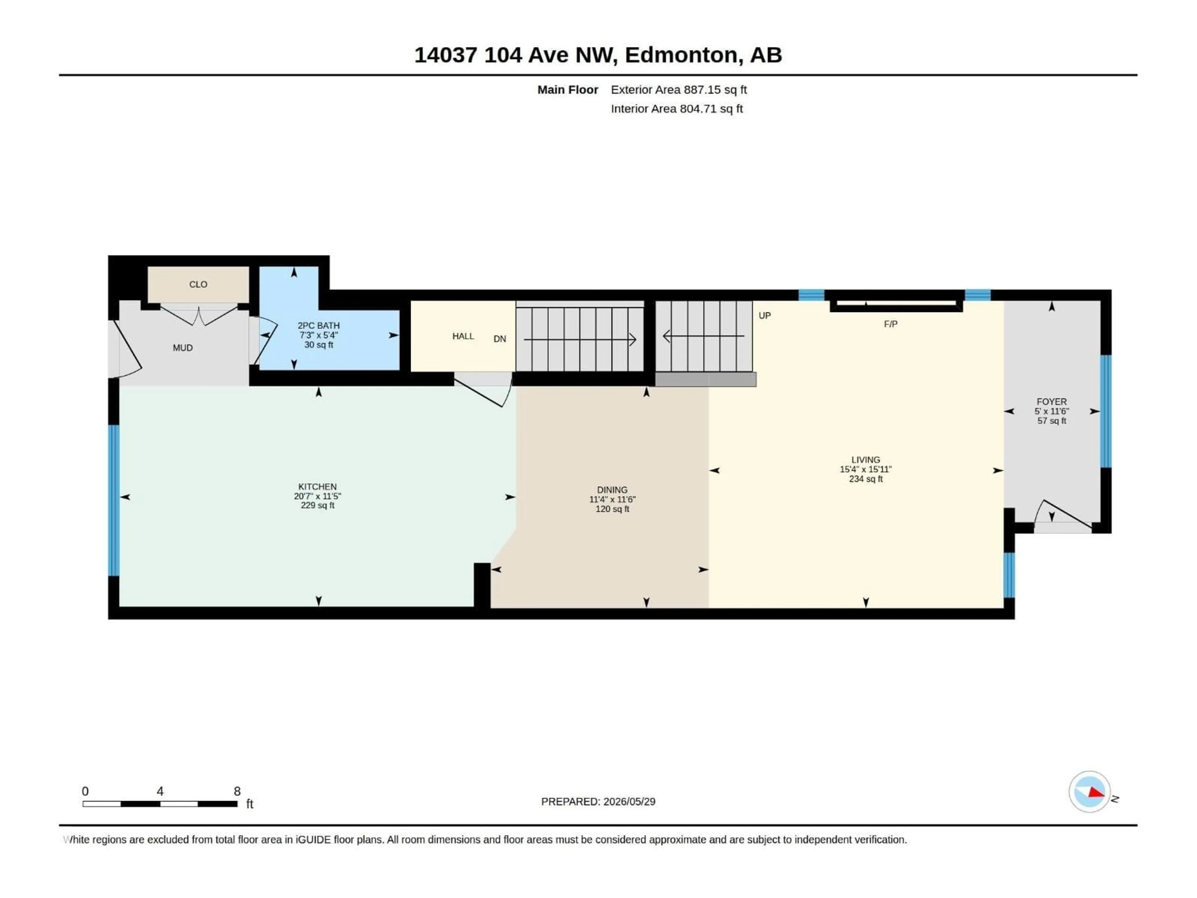 Floor plan for 14037 104 AV, Edmonton Alberta T5N0W7