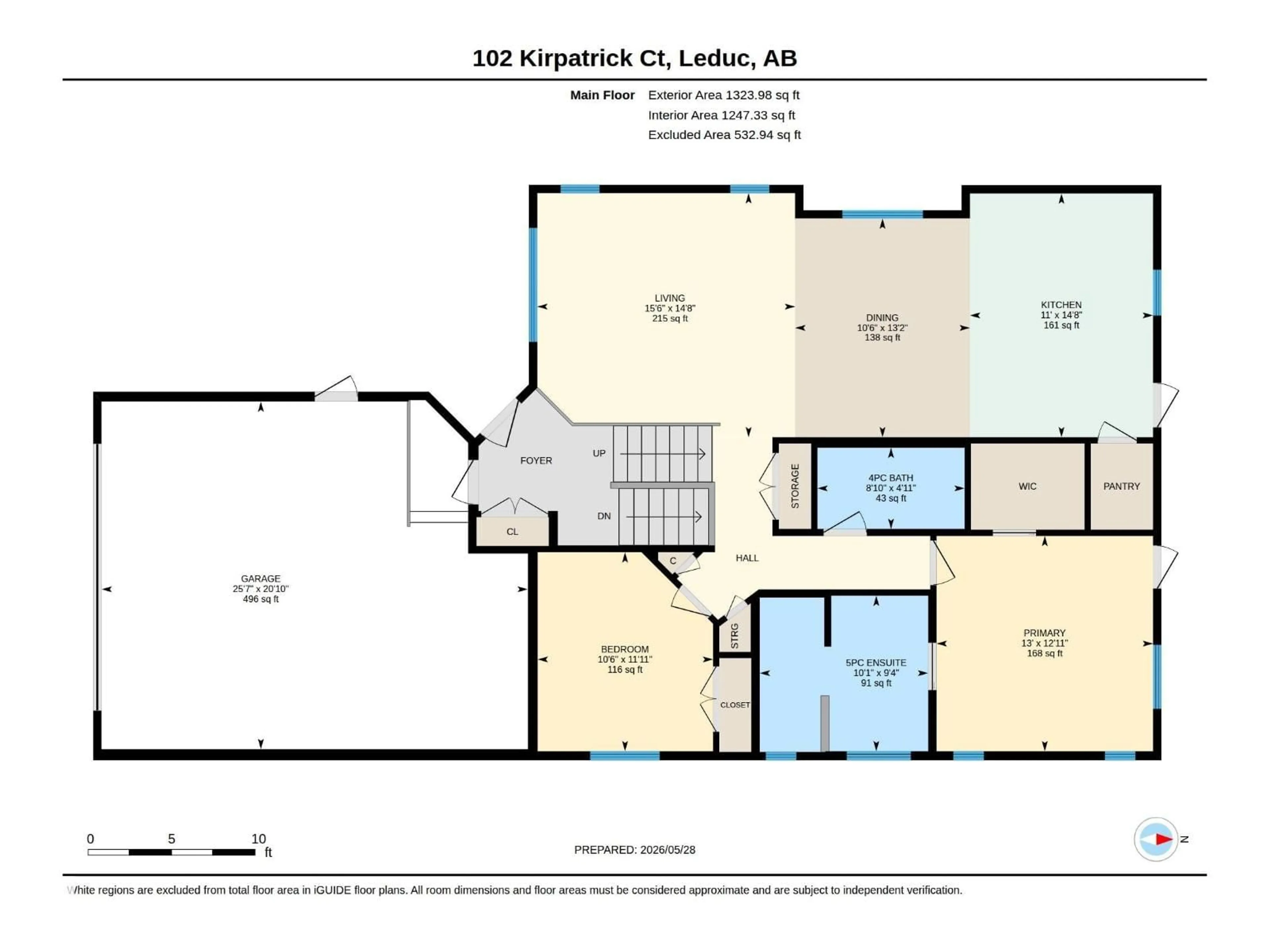 Floor plan for 102 KIRPATRICK, Leduc Alberta T9E1B6