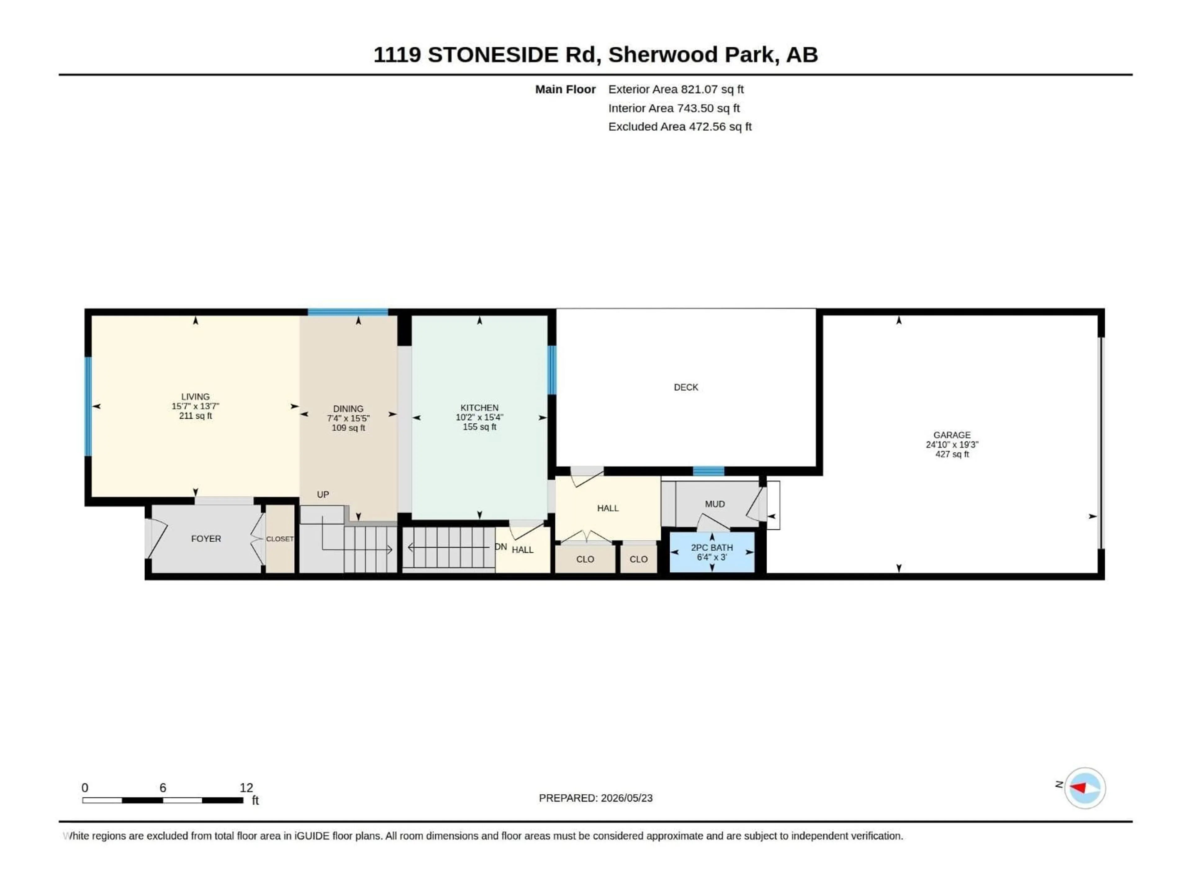 Floor plan for 1119 STONESIDE RD, Sherwood Park Alberta T8H3A1