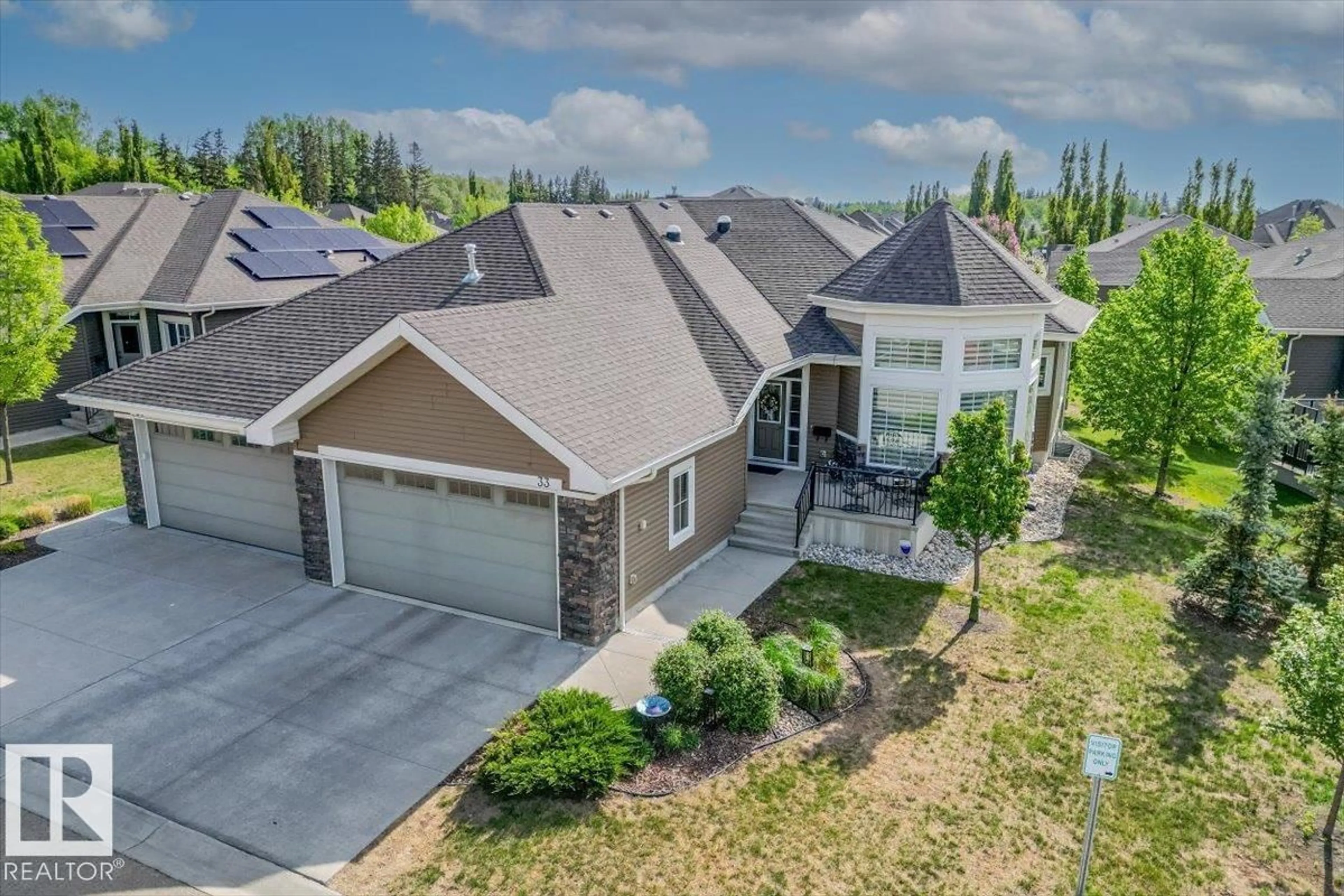A pic from outside/outdoor area/front of a property/back of a property/a pic from drone, unknown for 88 - 33 LACOMBE DR, St. Albert Alberta T8N7N3