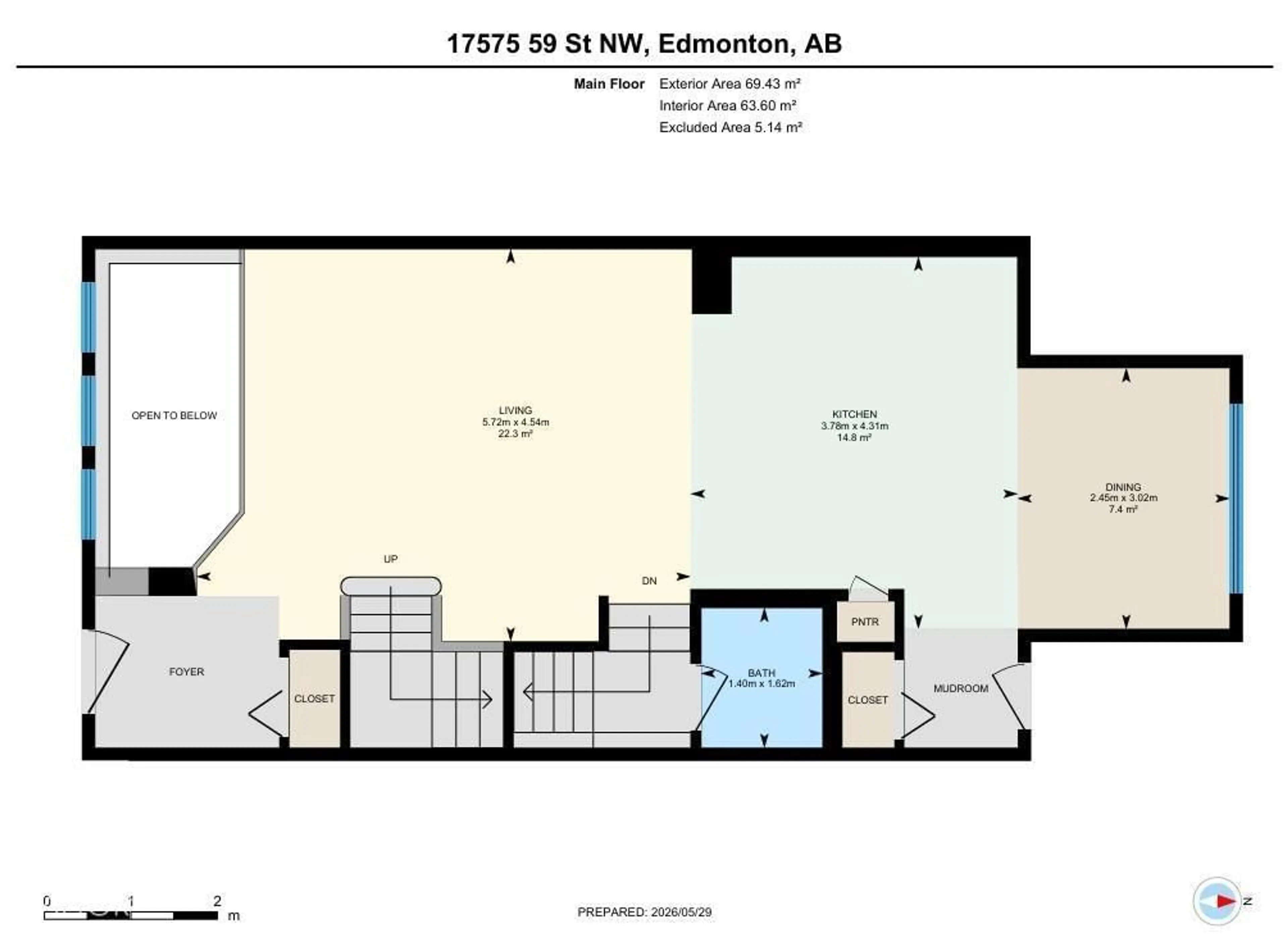 Floor plan for NW - 17575 59 ST, Edmonton Alberta T5Y0Y9