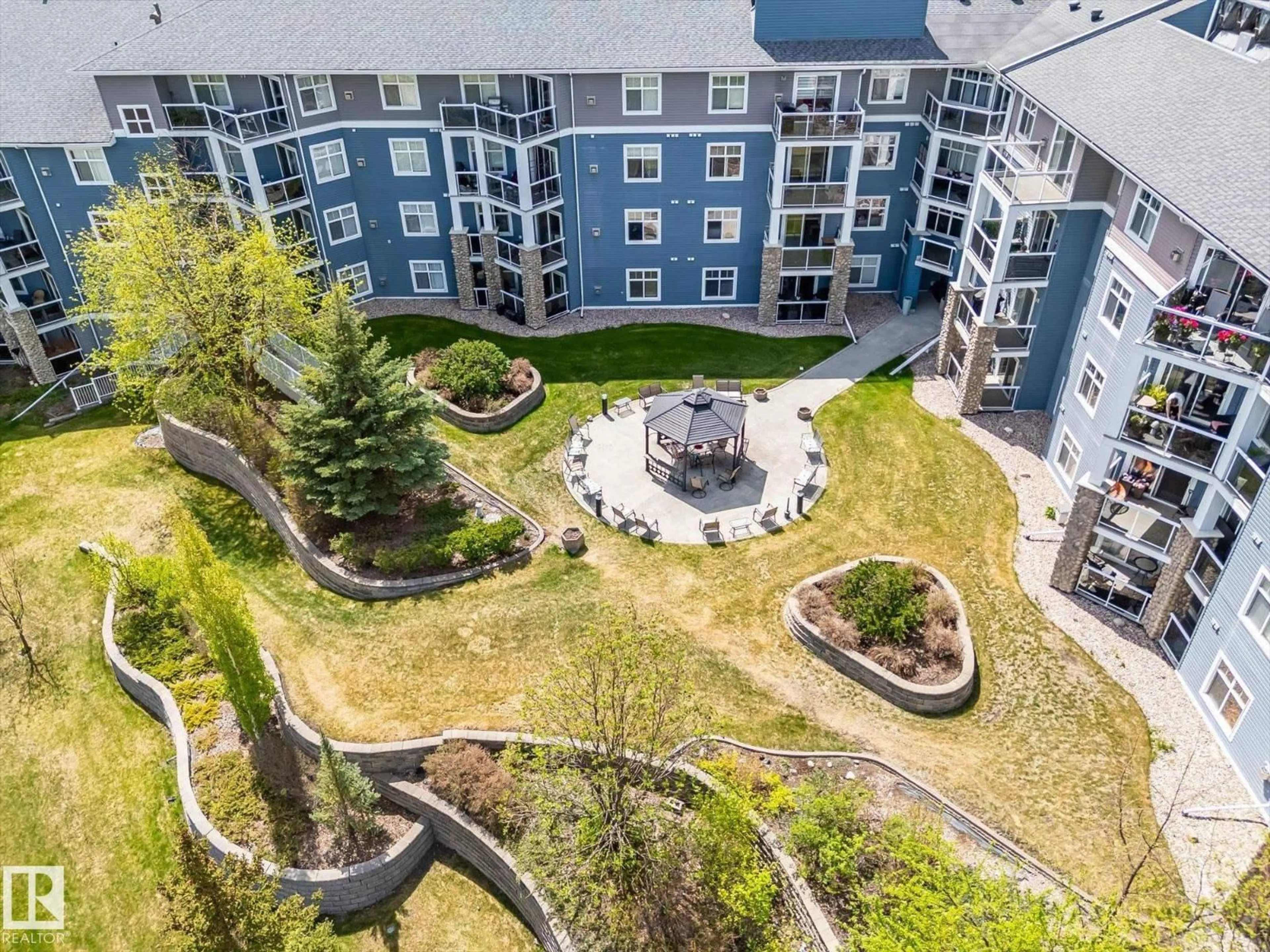 A pic from outside/outdoor area/front of a property/back of a property/a pic from drone, city buildings view from balcony for #409 - 16035 132 ST NW, Edmonton Alberta T6V0B4