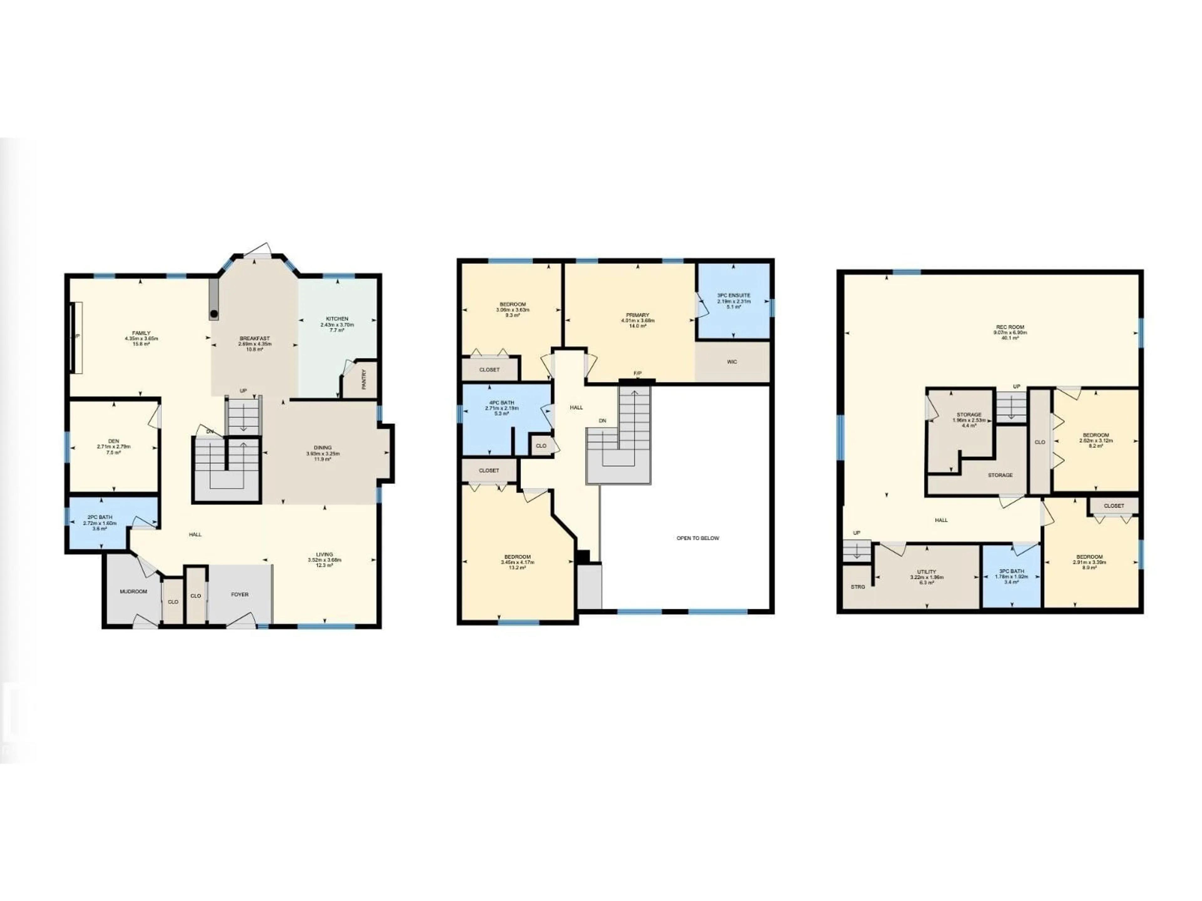 Floor plan for 8407 160 AV, Edmonton Alberta T5Z3E6